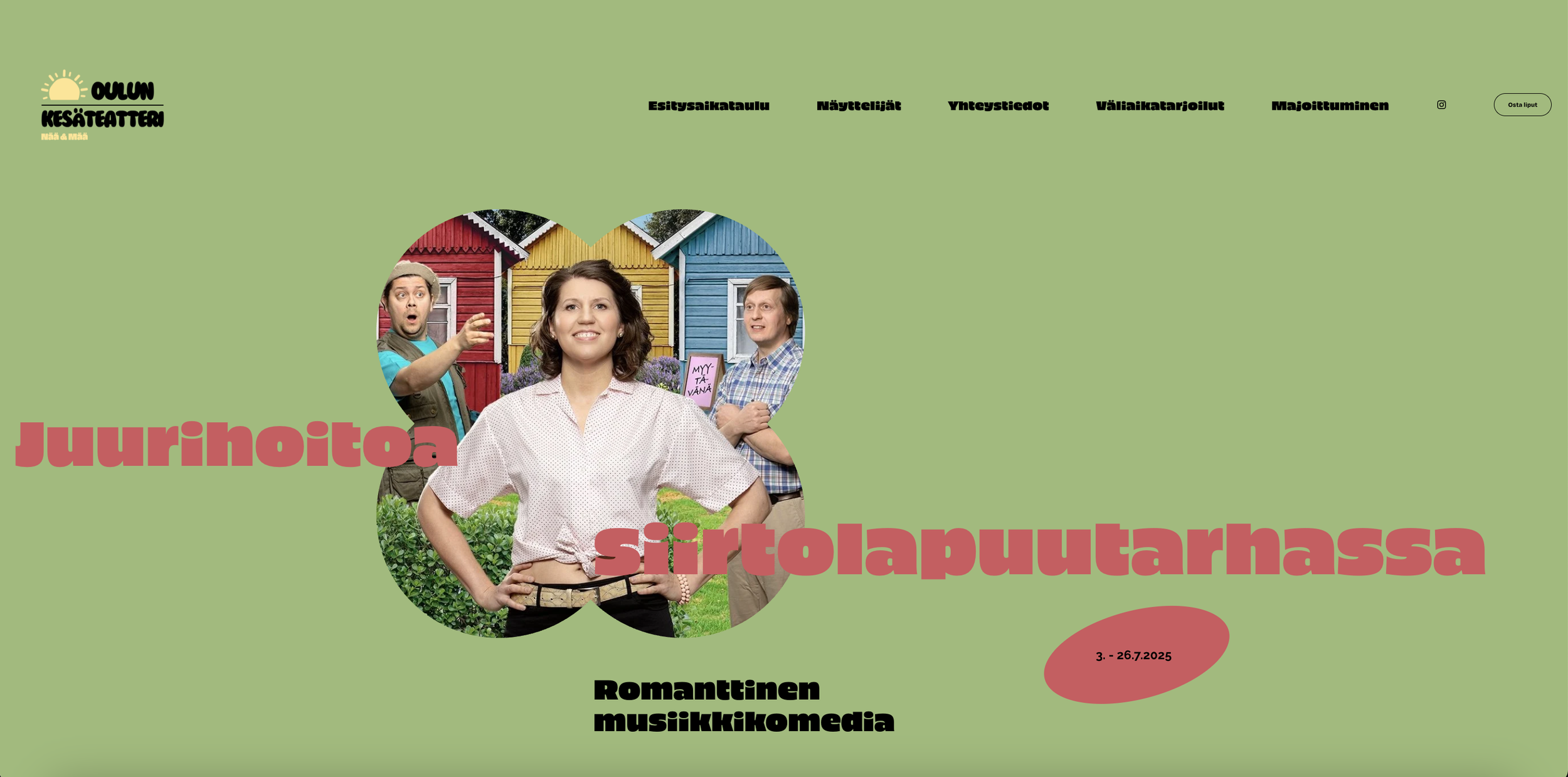 Squarespace verkkosivut Oulun Kesäteatterille