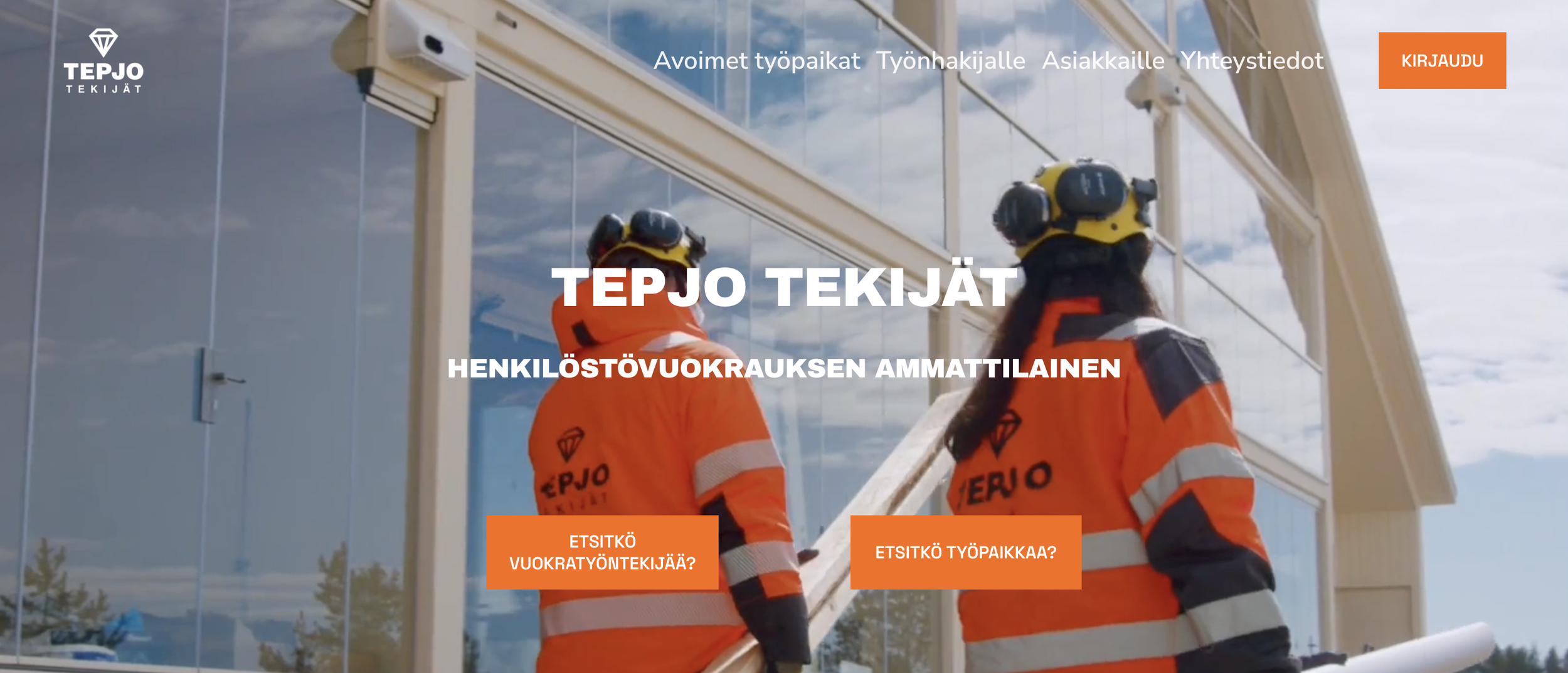 TEPJO tekiijät verkkosivut Squarespace-alustalla