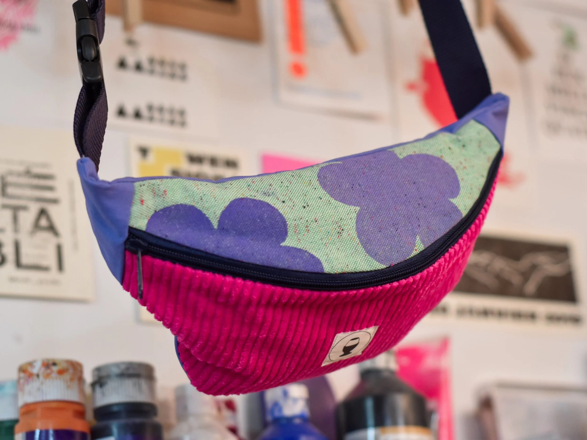 Sac Banane Rose Fleurs