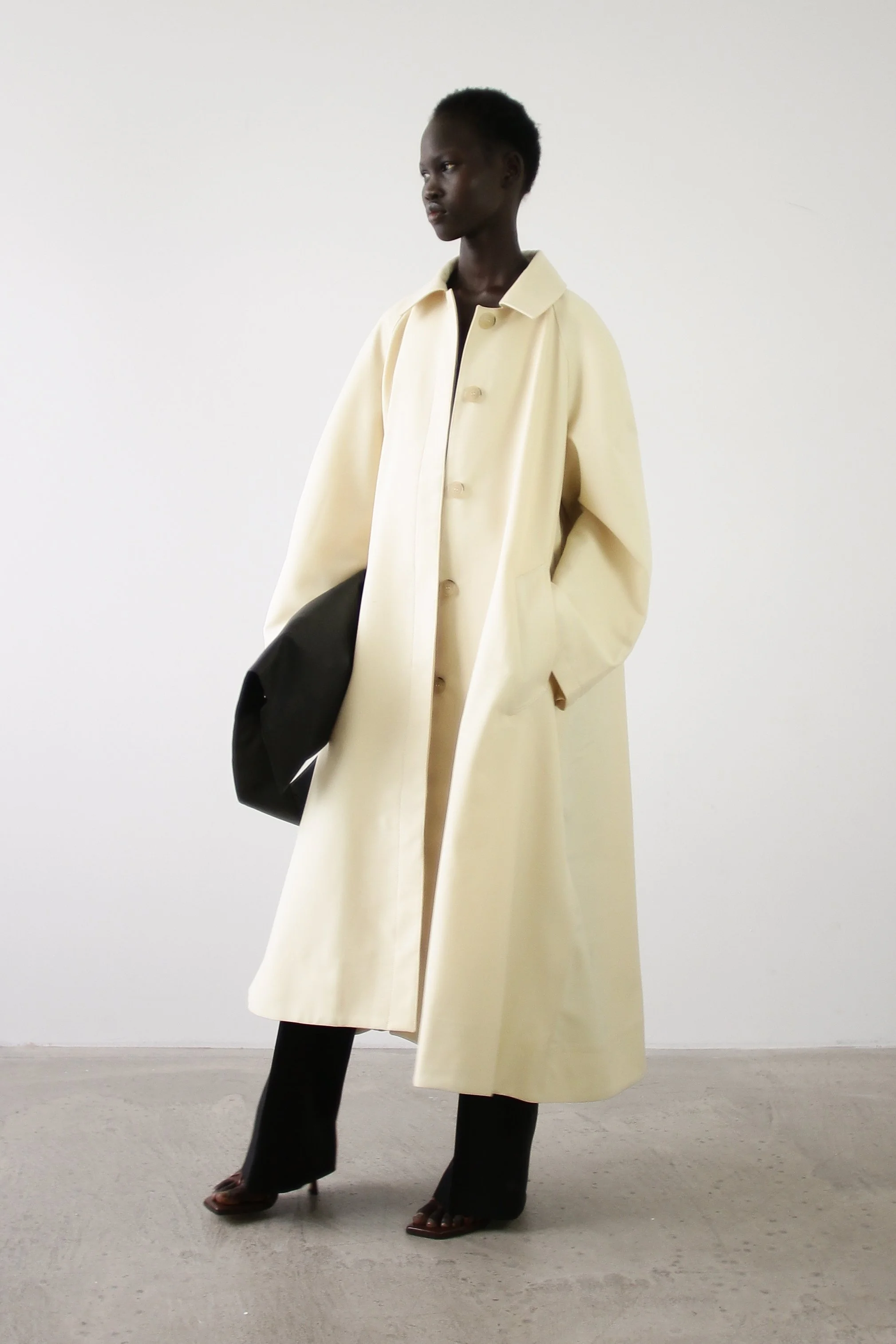 Signature Flared Car Coat Butter