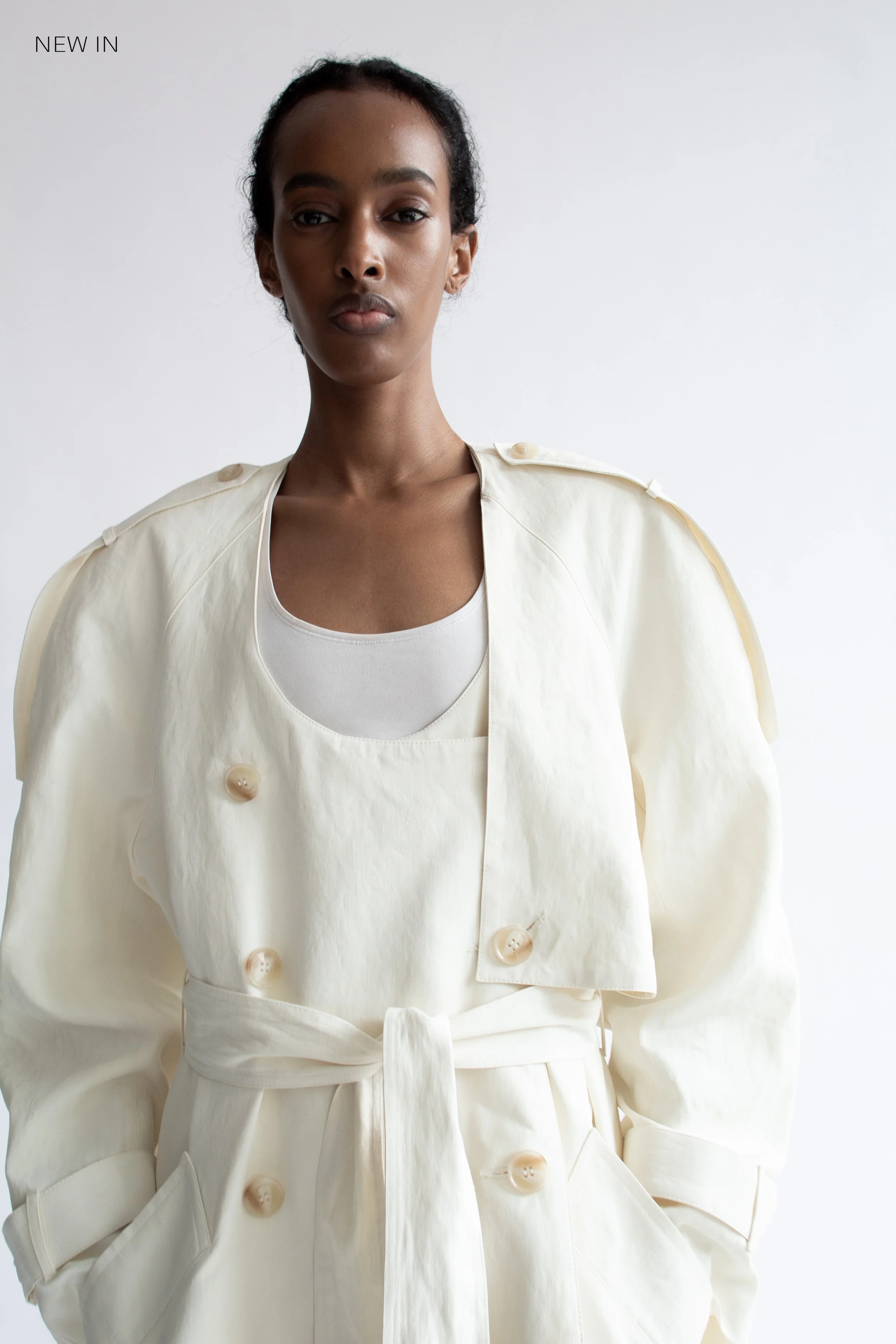 Scoop Neck Trench Milk