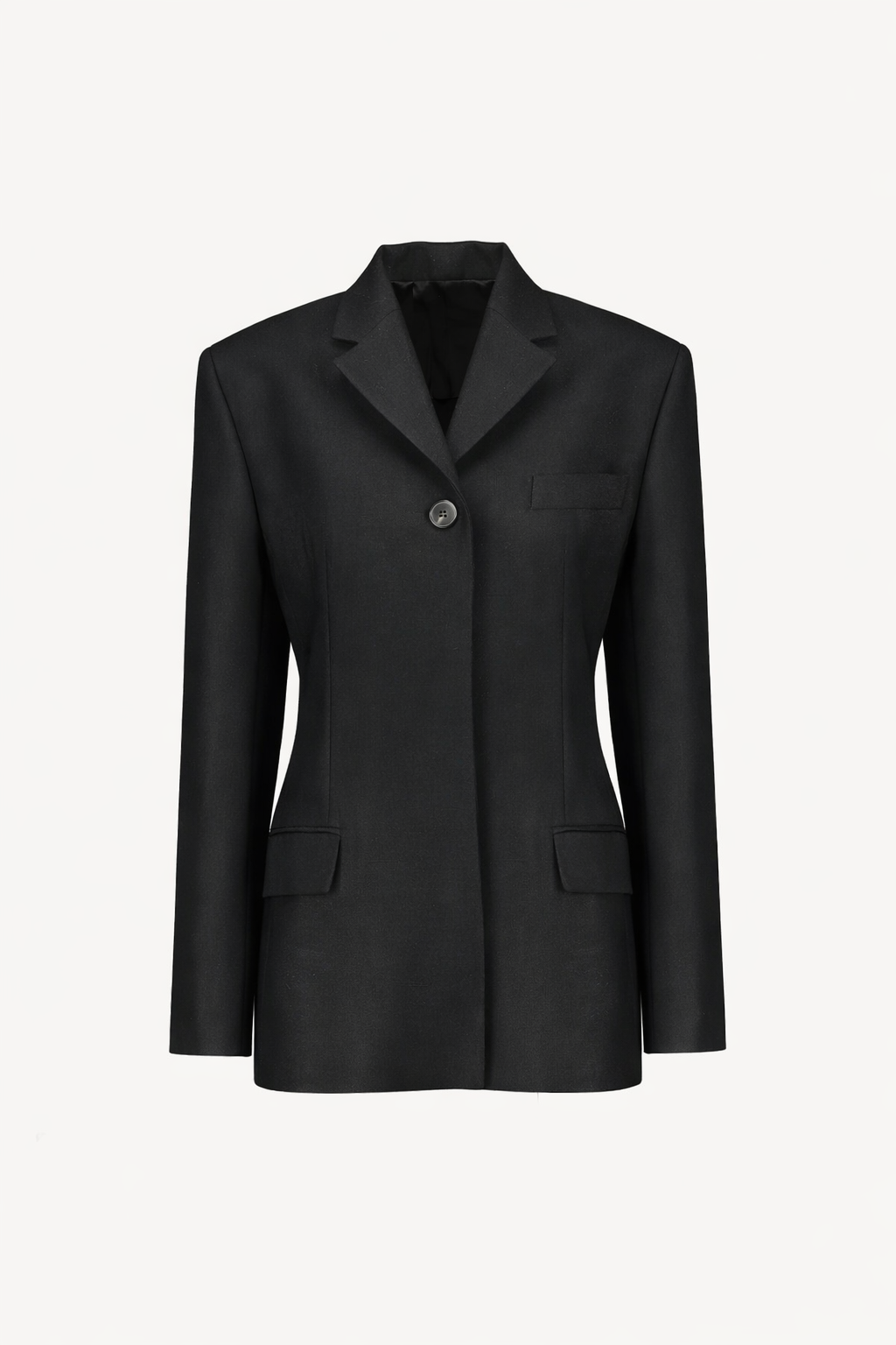 Wool Mohair Sculpted Blazer