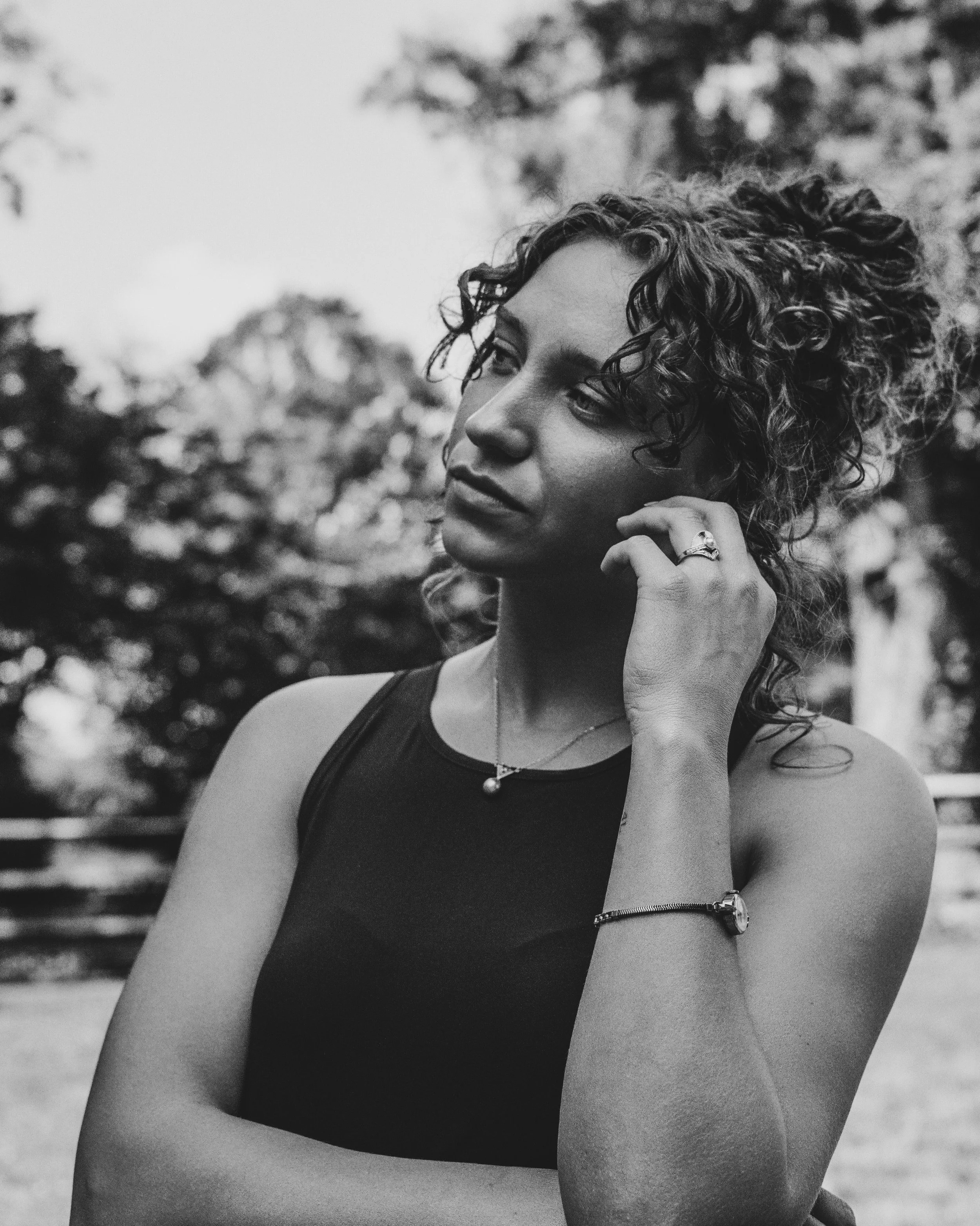 Haley on the Minolta Autocord. Gold 200 converted to BW