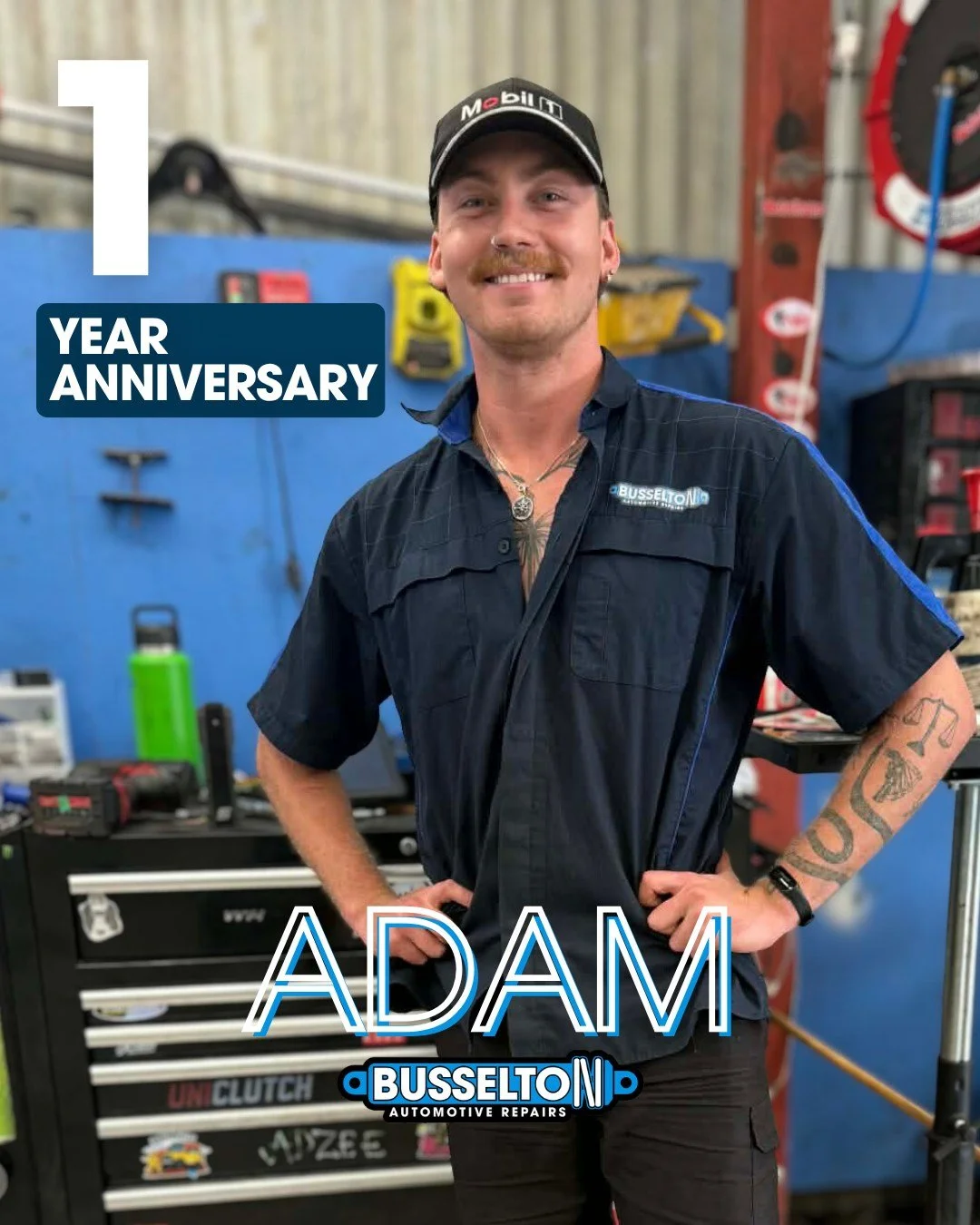 It has been 1 whole year since Adam joined the team. 

We have loved having you a part of our team and watching your skills and knowledge grow significantly in that time. You always bring the laughter and fun to the day. 

Read through to see some re