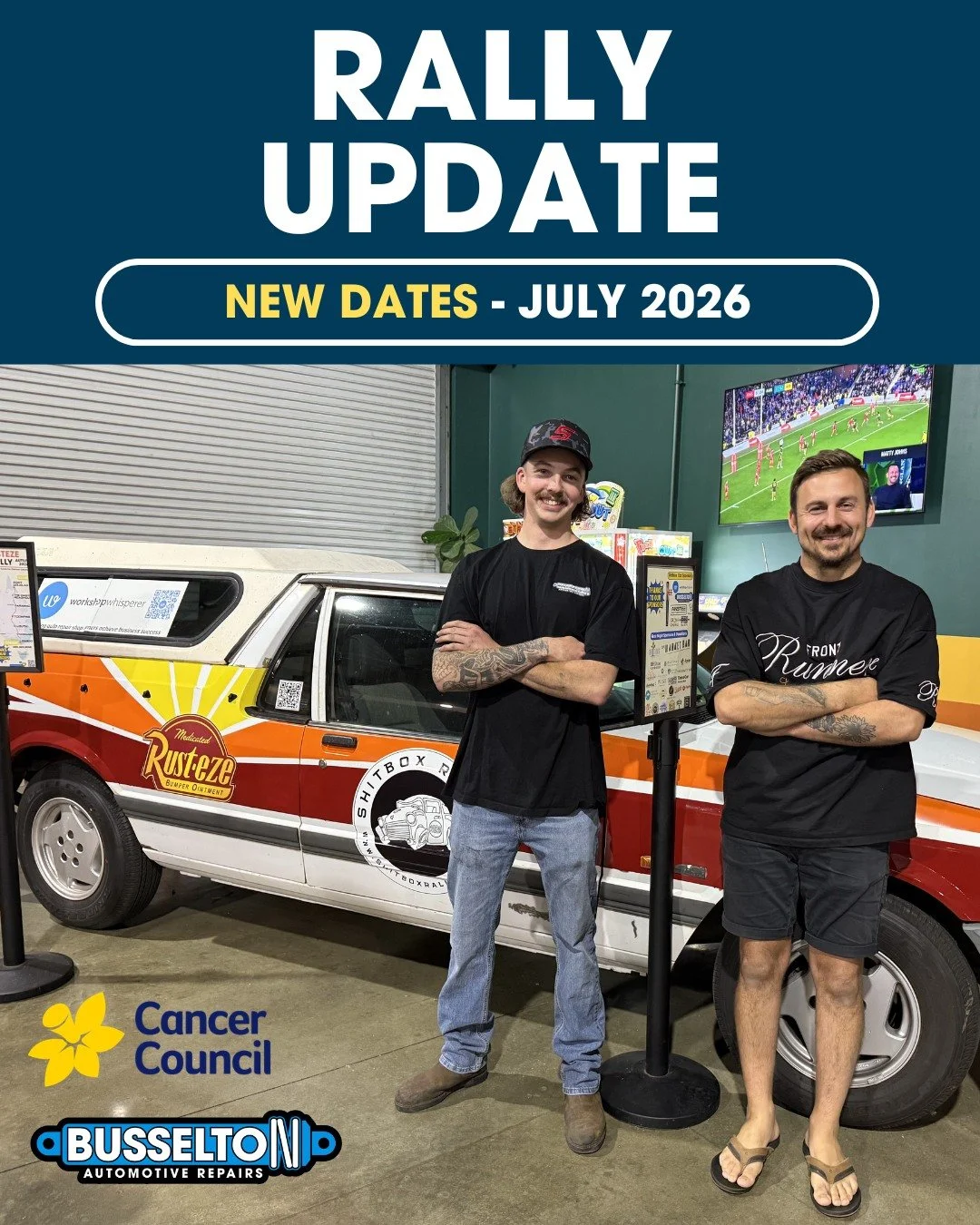 🚙RALLY UPDATE🚙

On Friday we got the update that the Shitbox Rally has unfortunately been postponed to July. 

Following the concerns of the fuel situation, it was in the best interest of the company to make the decision to delay the rally. We agre