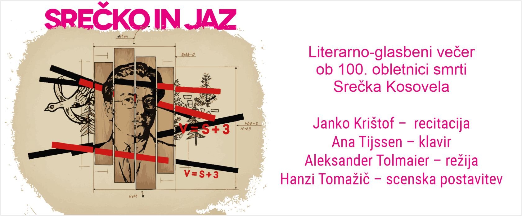 Literarno-glasbeni večer ob 100. obletnici smrti Srečka Kosovela “Srečko in jaz”