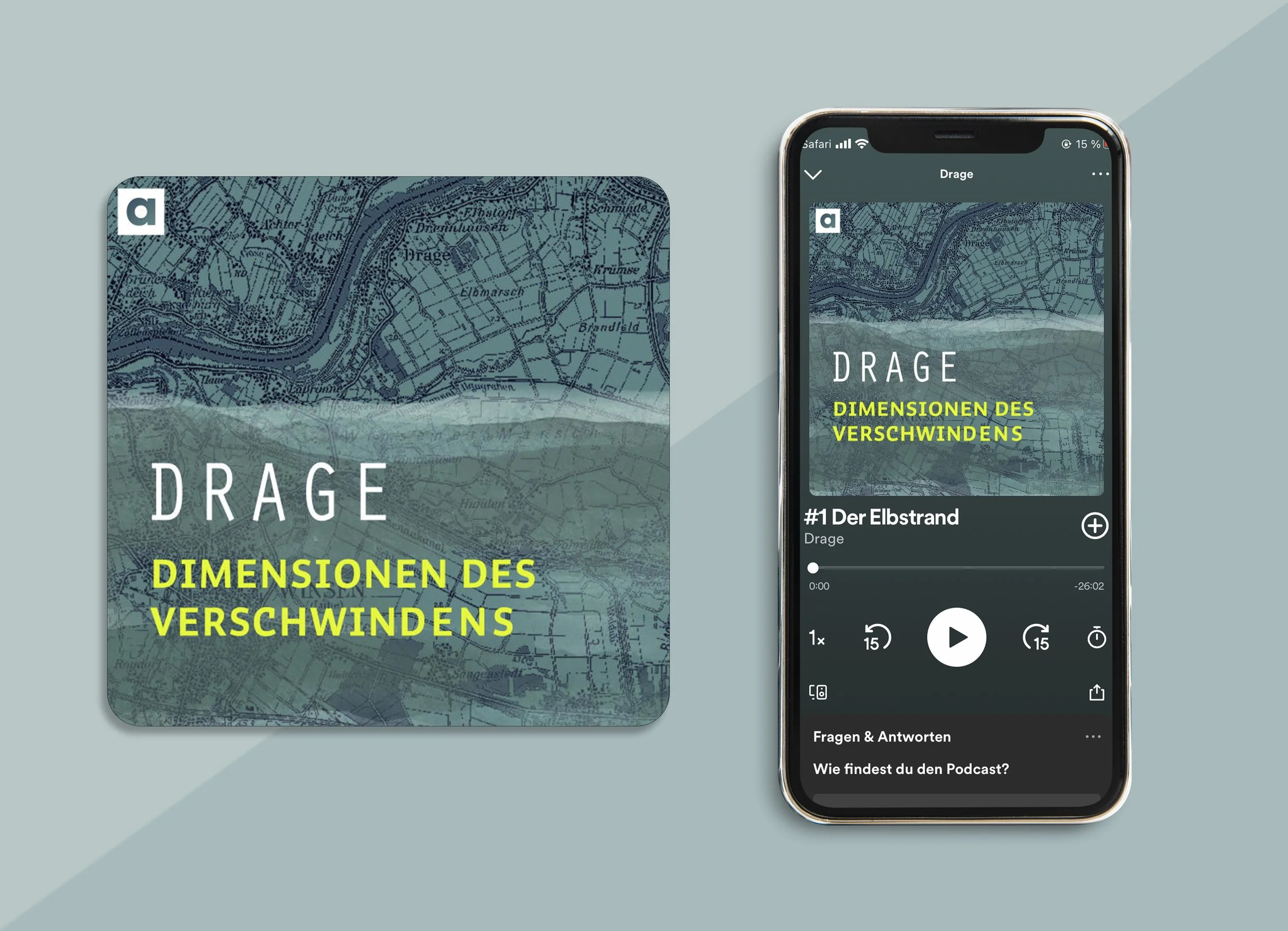 Titelgestaltung für Podcast »Drage«
