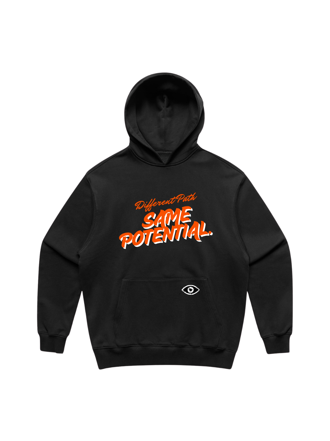 Different Path, Same Potential Hoodie — Black & Red