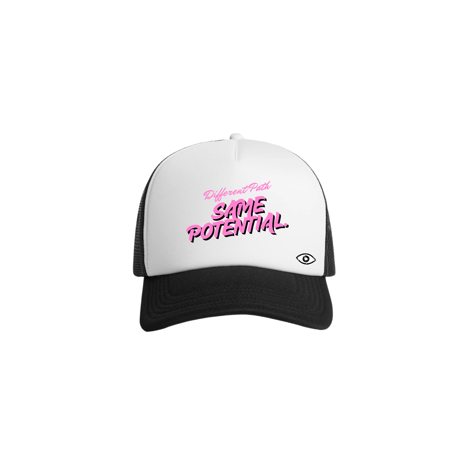 Different Path, Same Potential Cap — White & Pink