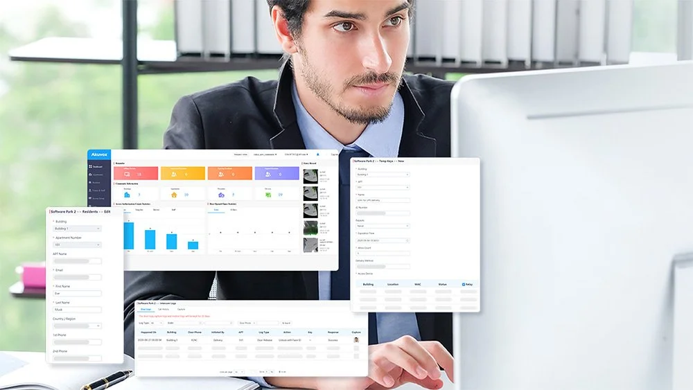 Administrér brugere, adgangsrettigheder og hændelser centralt via Akuvox SmartPlus Cloud, og slip for fysisk fremmøde.