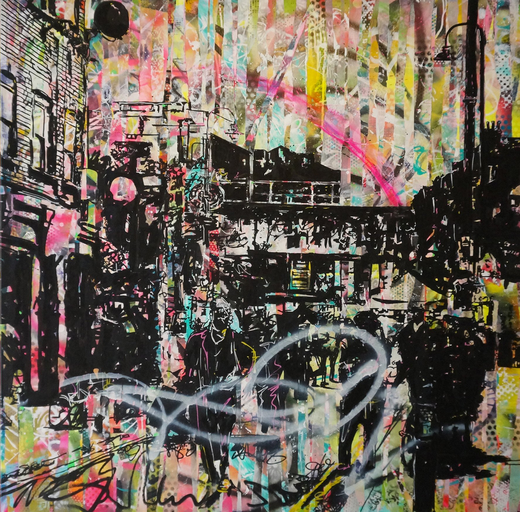 Brick Lane
Acrylic, Spray paint on Canvas
100cm x 100cm
£800.00