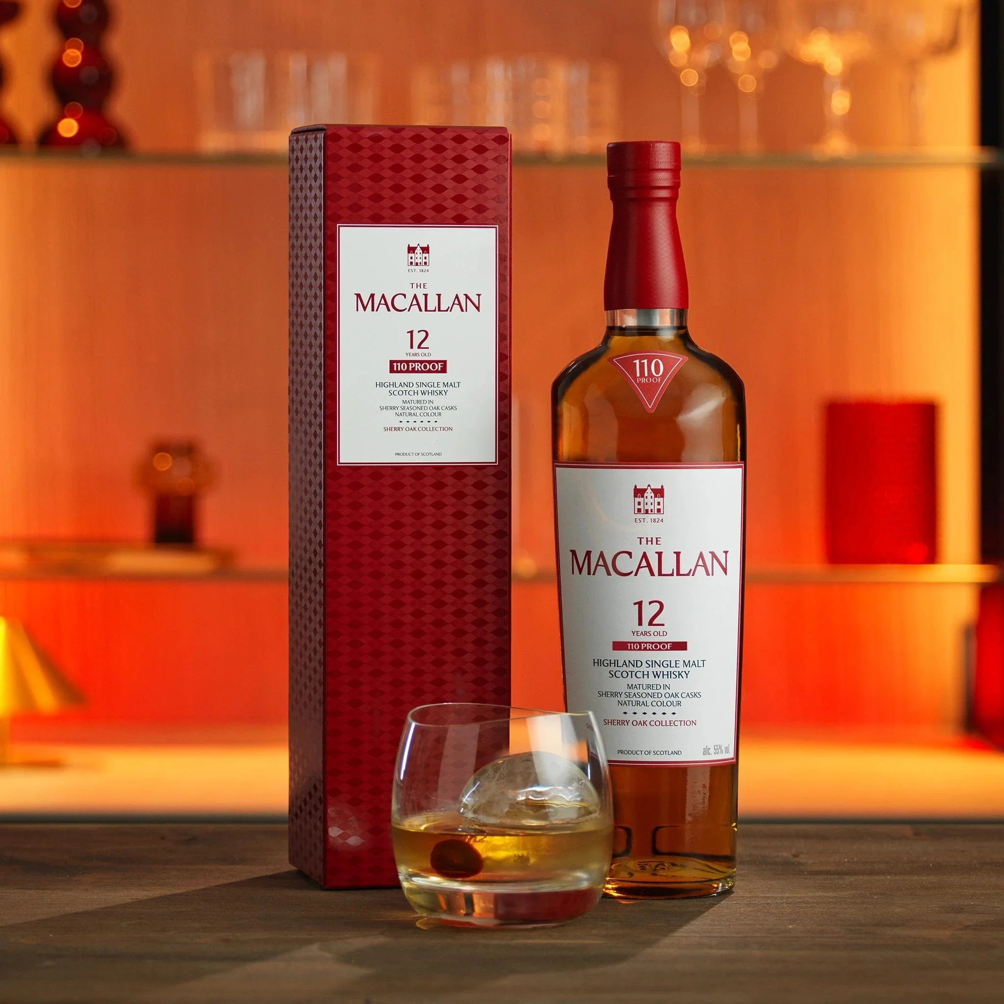Macallan 12 Year Sherry Oak 110 Proof Single Malt Scotch 750ml