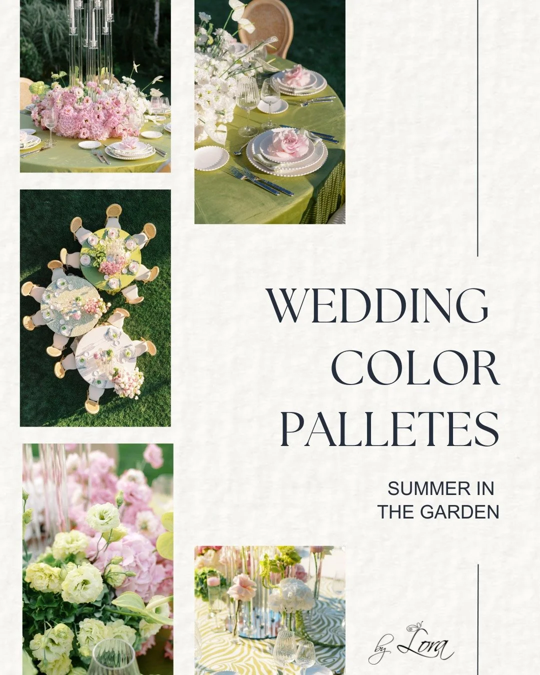 Te &icirc;ntrebi cum să alegi paleta ideală pentru evenimentul tău? 💭✨ Hai să-ți povestim despre Summer in the Garden, un highlight al acestei veri.

Este un concept fresh și versatil, construit pe nuanțe delicate de verde salvie, roz pudrat, accent
