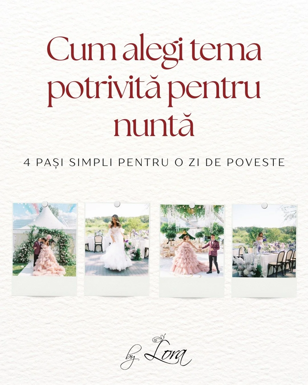 💡 Alegerea temei de nuntă poate părea complicată&hellip; dar de fapt este vorba doar despre VOI și cum alegeți să vă spuneți povestea.

Nu locația sau culorile fac diferența, ci felul &icirc;n care tema reușește să vă reflecte iubirea. 💍❤

Descoper