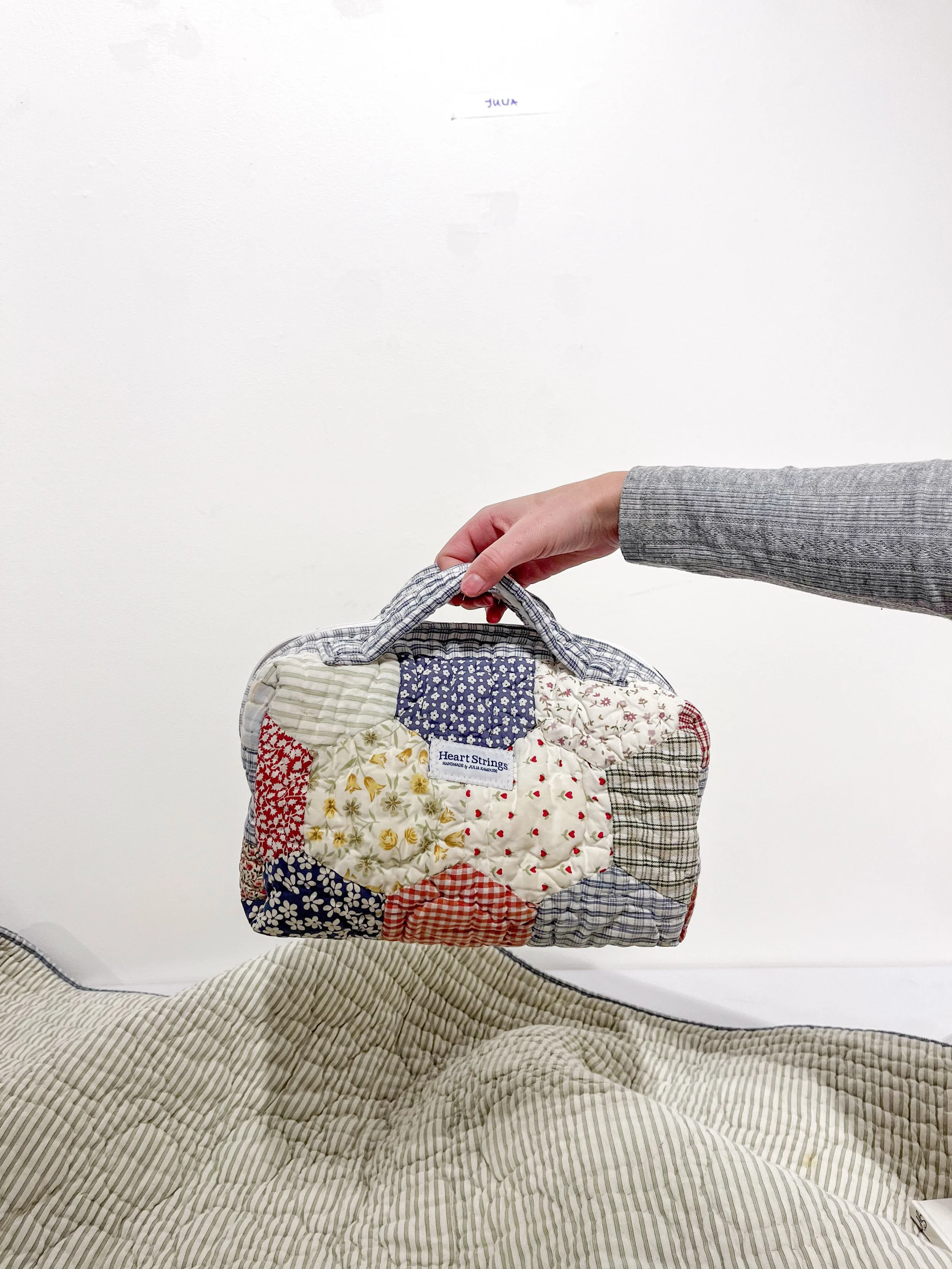 quilted makeup bag - Large