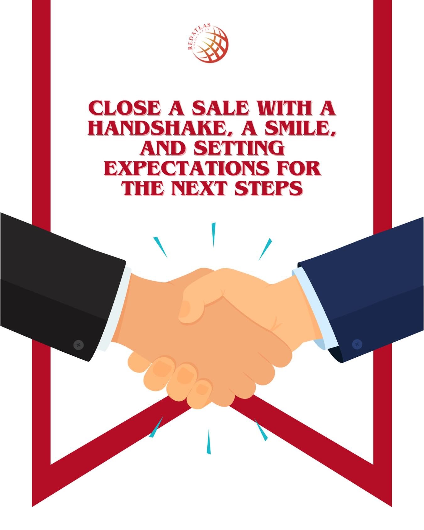 When a customer says yes, the sale is not over. What comes after is just as important. Setting expectations about what the customer can expect next is vital. This impacts just as much about how the customer feels about the experience, and the brand. 
