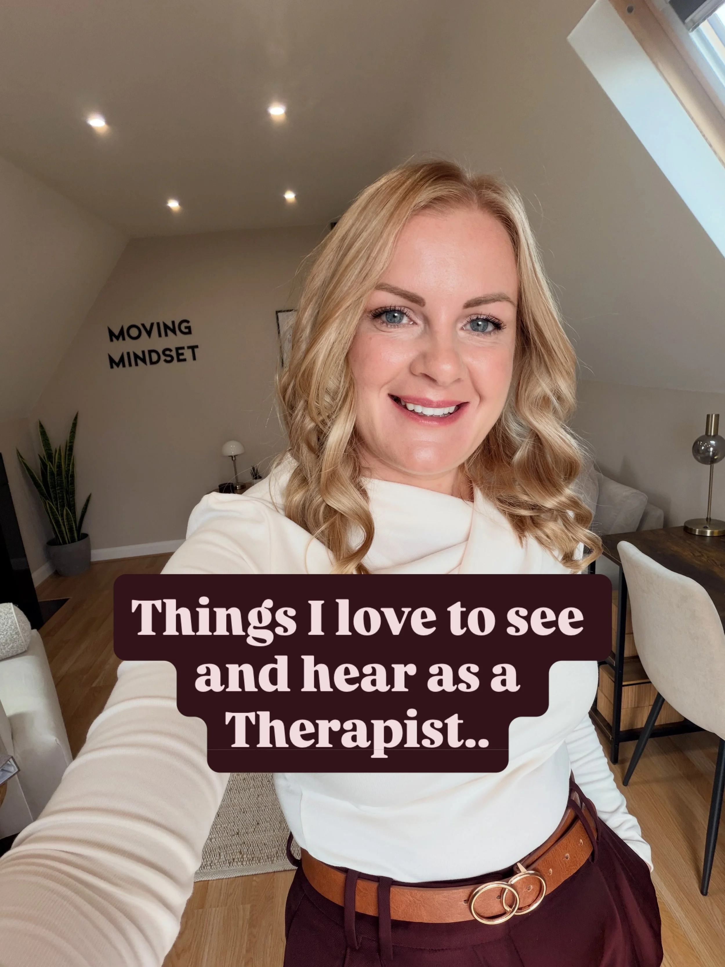 I will always be your biggest cheerleader 📣 

Therapy is both a space for exploring your feelings and also getting to a place where you can start to move forwards. Those moments you can experience during the process can be so special, as they show g