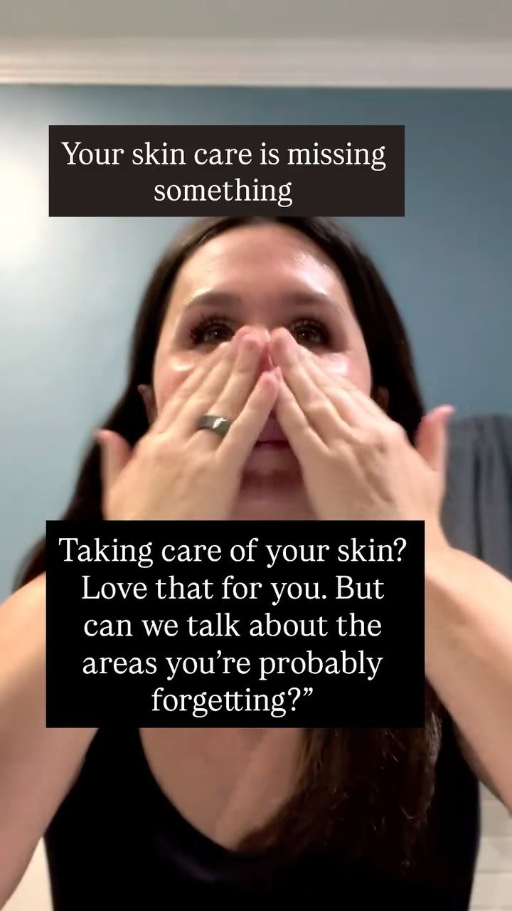 Skin care doesn’t stop at your face! Treat your neck and chest the same way you treat your face: cleanse, tone, serum, moisturize✨
