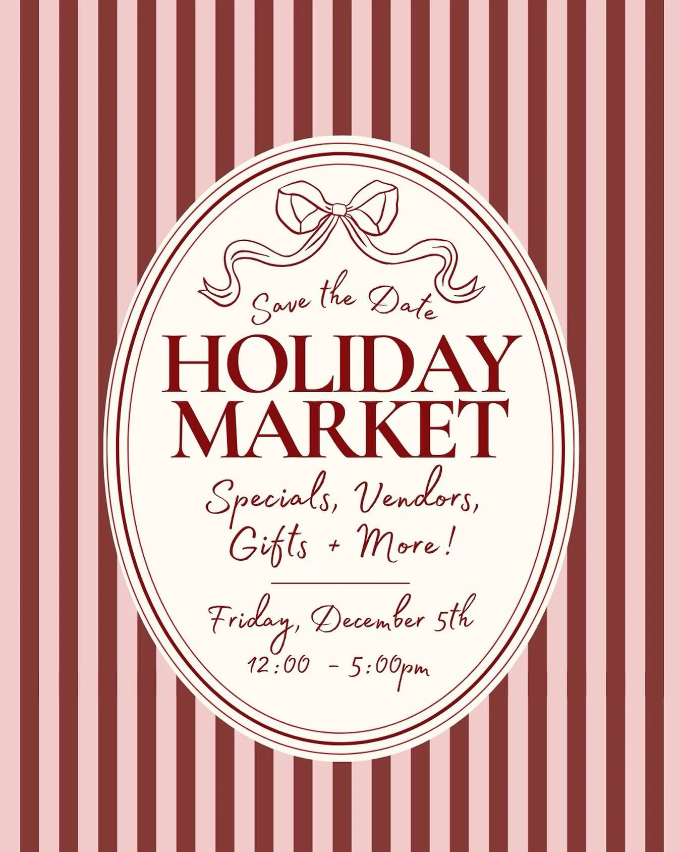 A date worth saving &mdash;  BB Holiday Market, Dec 5th ❤️ More details to come ✨ #seeyouthere