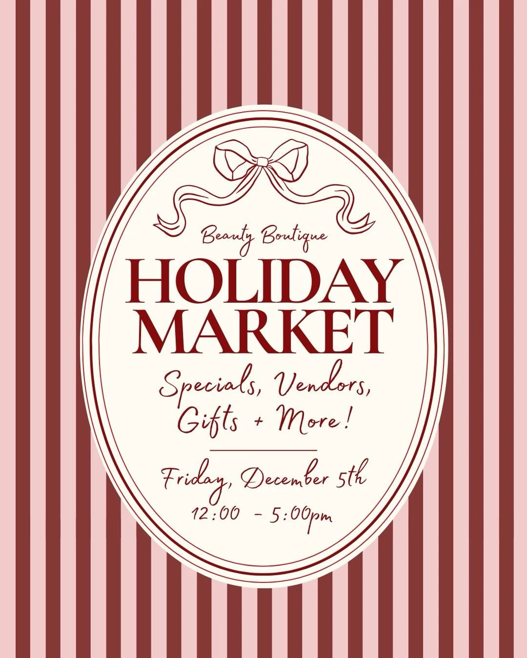 Sip, shop, sparkle ✨ 
Dec 5th - specials, vendors, gifts &amp; more! See you there &hearts;️