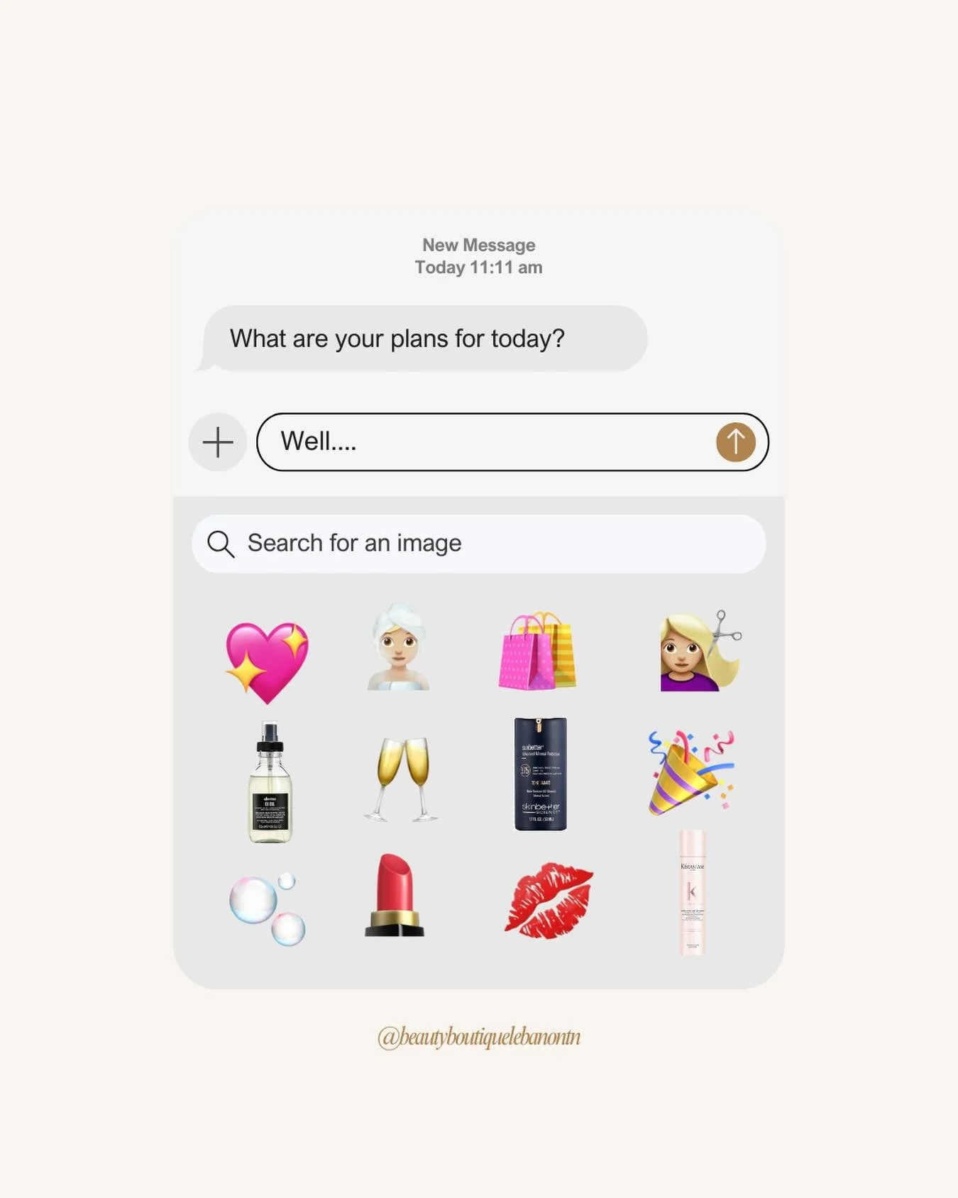 Sorry, I can&rsquo;t today&hellip; I have an appointment at BB &hearts;️