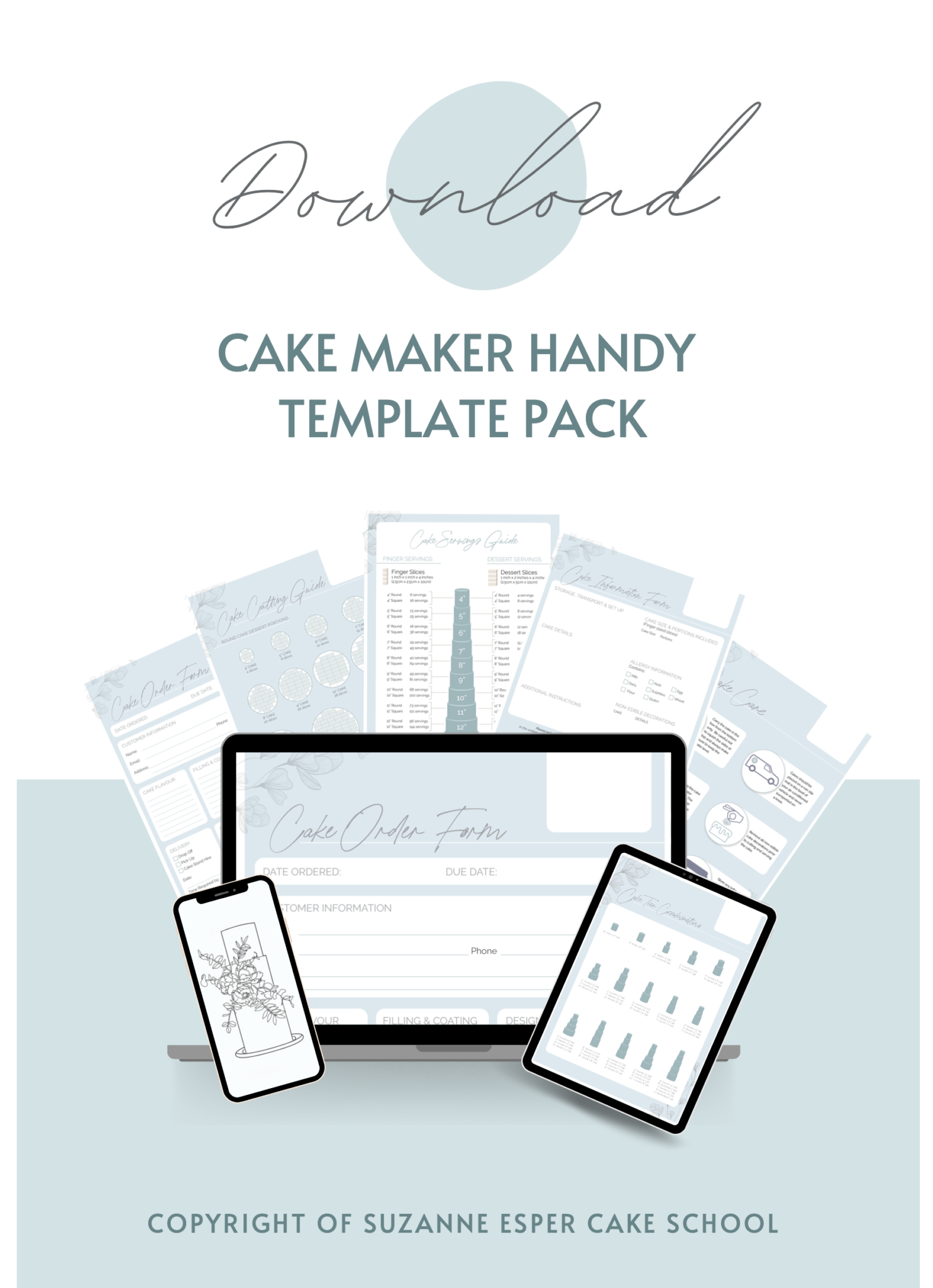 Cake Maker Handy Template Pack — Suzanne Esper Cake School