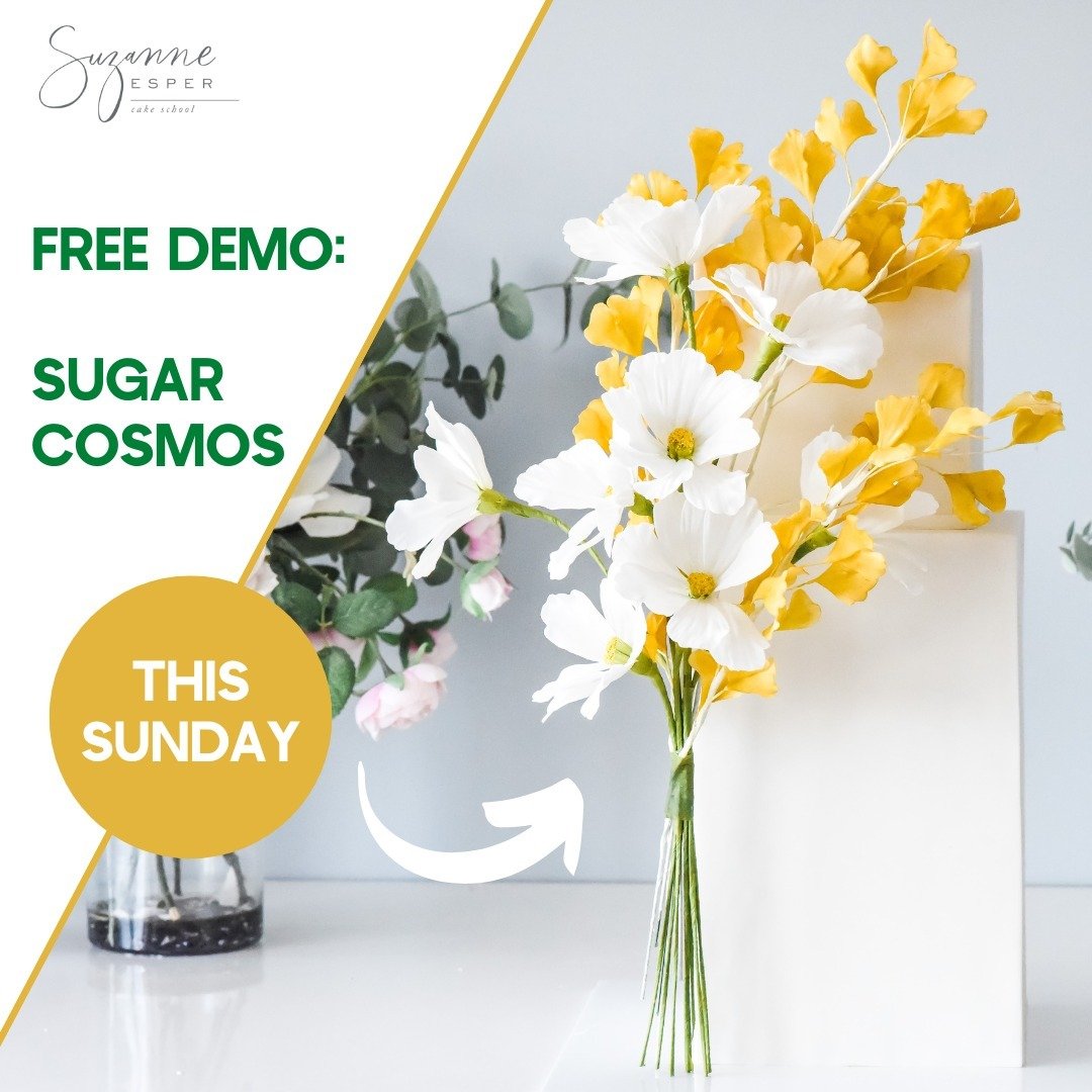 / / COSMOS SUGAR FLOWER DEMO - SUN / / 

Join me this Sunday for a free live demo on the Suzanne Esper Cake School Facebook Biz page - at 2 PM 

Visit the Link in my Bio or search my school on FB. 

I am thinking about creating some pastel shades to 