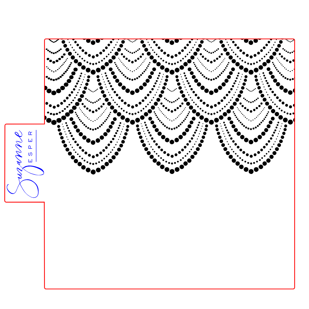 NEW - PEARL SWAG  Embosser Border Small Tile Pattern