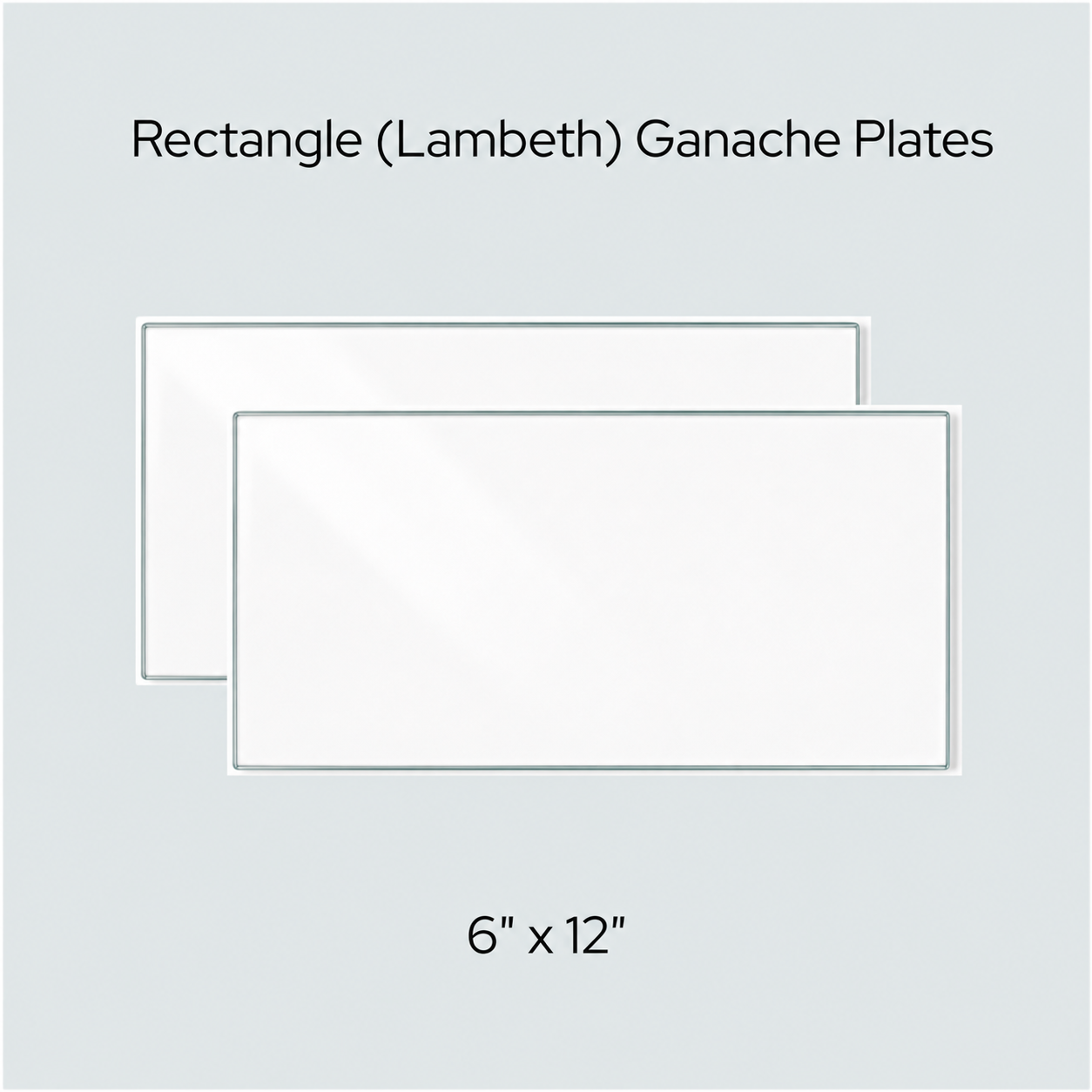 Ganache Plates - 3mm Rectangle set of 2 plates (Lambeth)