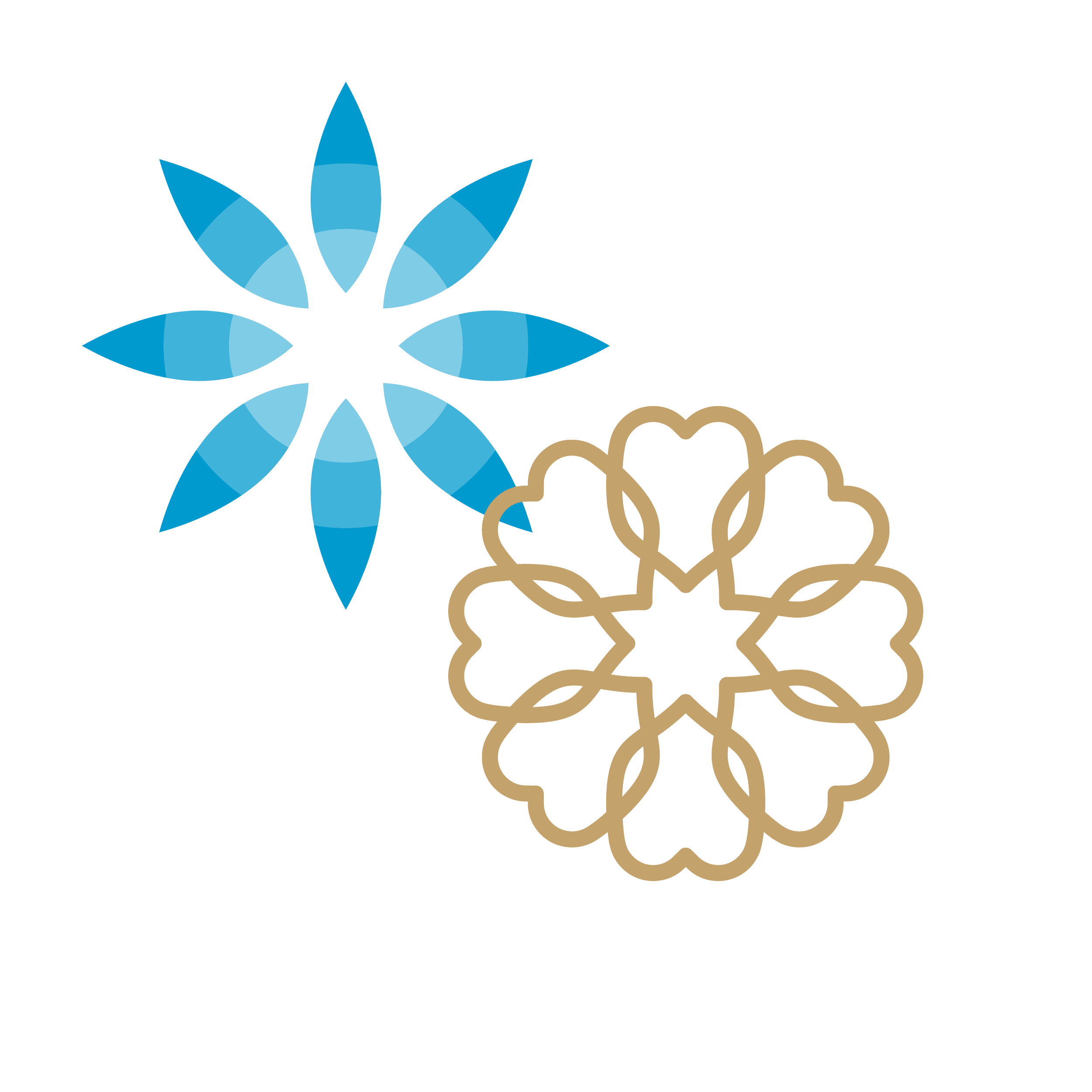 Illustration of a blue Invisalign logo with Lakeshore East Dental Arts medallion logomark on a white background.