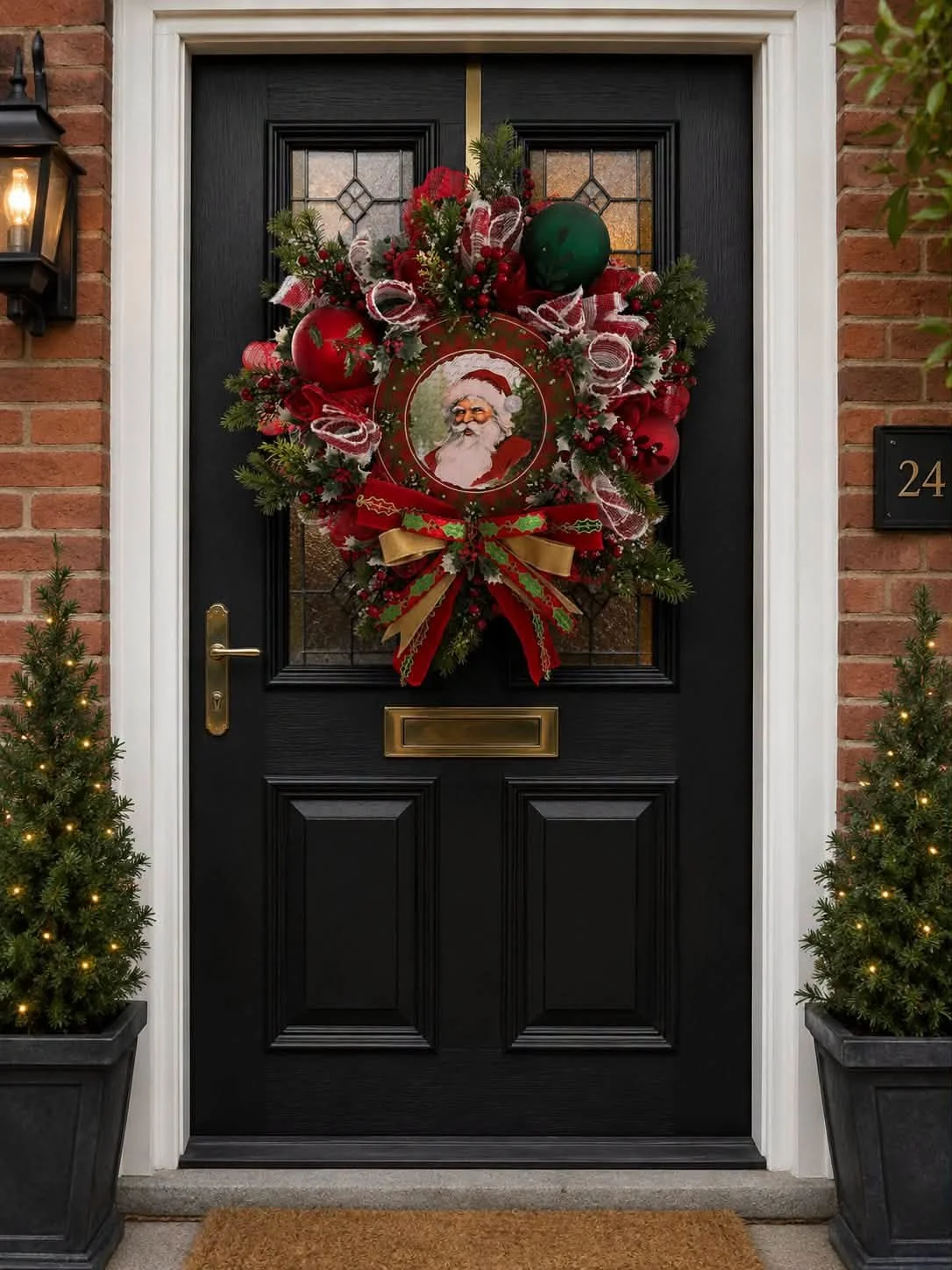tradition Santa sign wreath