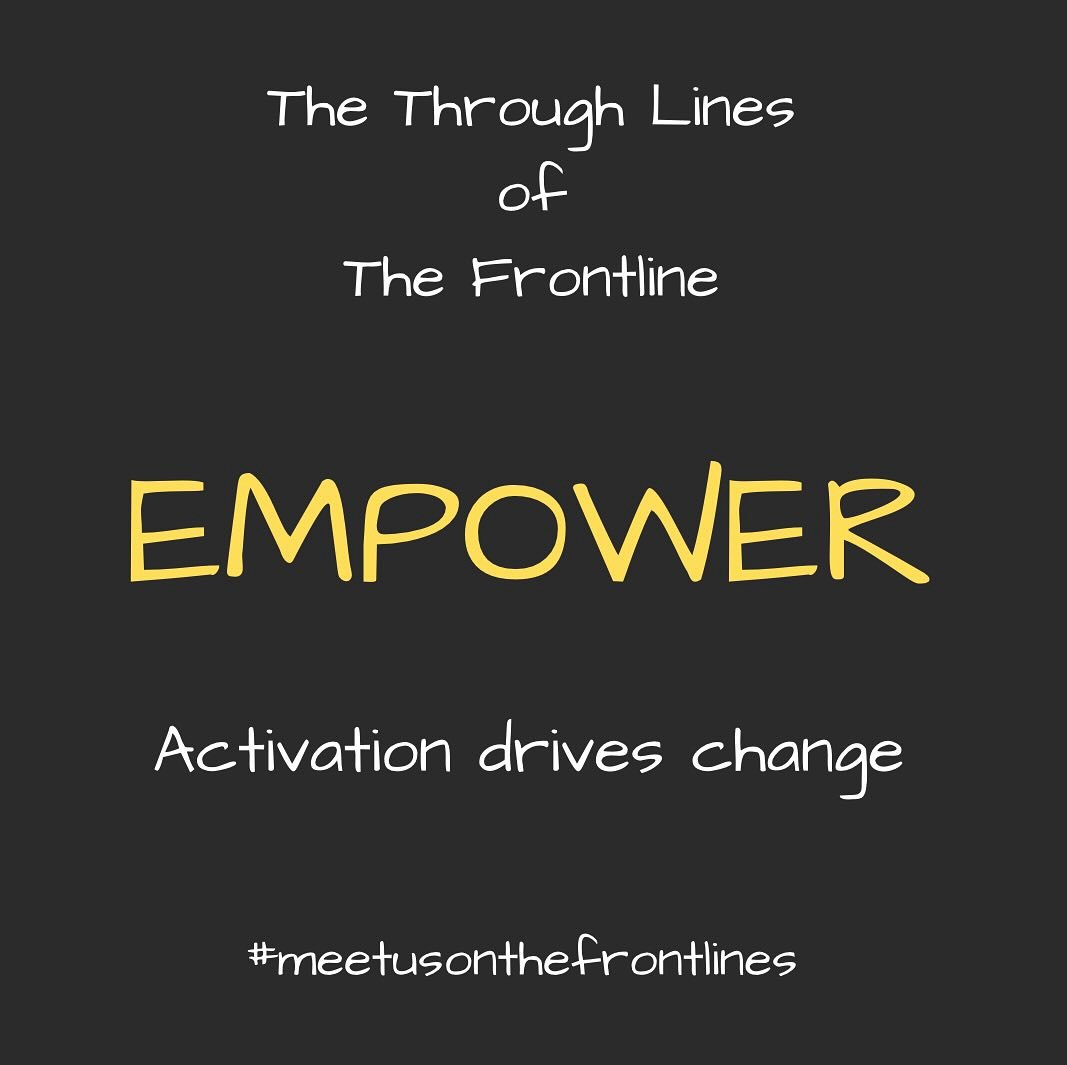 There are three components that connect the WHY behind the framework of Meet Us On the Frontlines. 

We call these components: The Through Lines. 

The through lines carry us towards values oriented action and hold integrity in our movements.

The th
