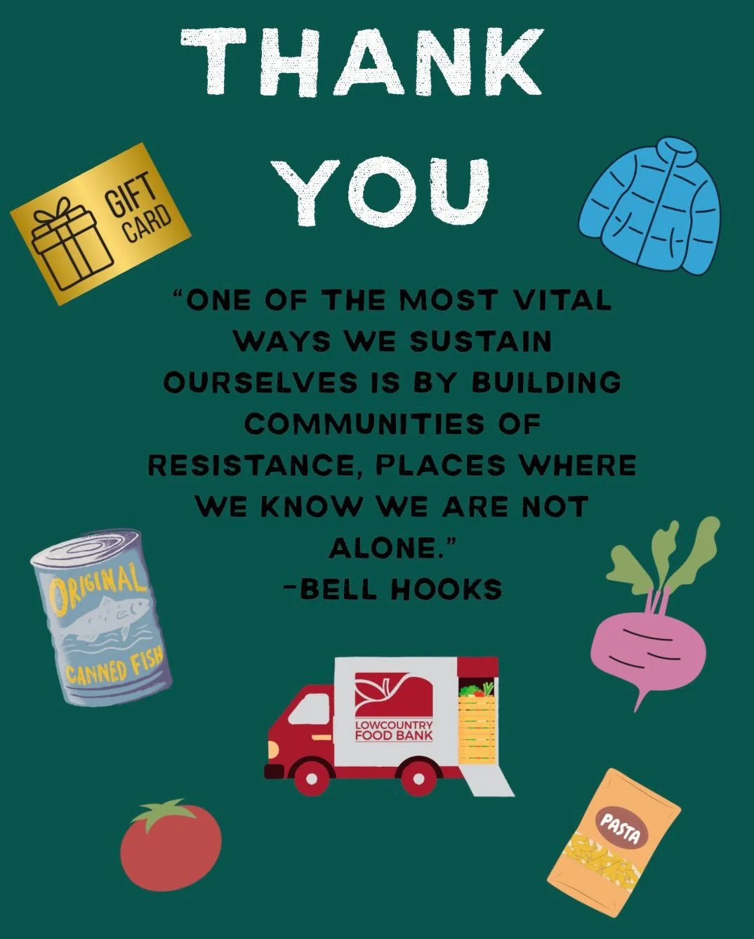 Thank You doesn&rsquo;t even come close to how we feel about the outpouring of love in our community these past couple of months. 

Through a well organized mutual aid effort and a team of committed humans we were able to spread much needed resources