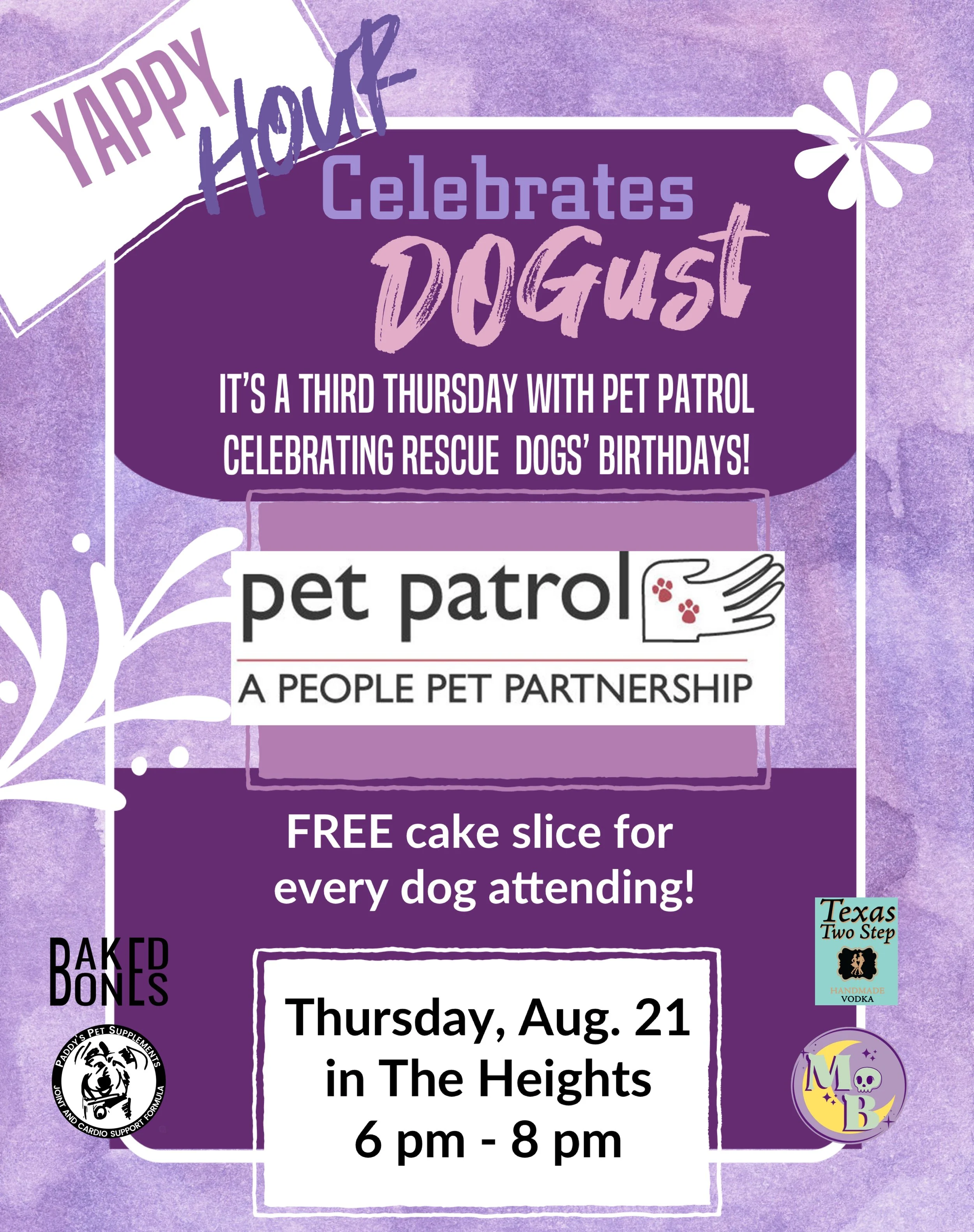 DOGust Yappy Hour with Pet Patrol