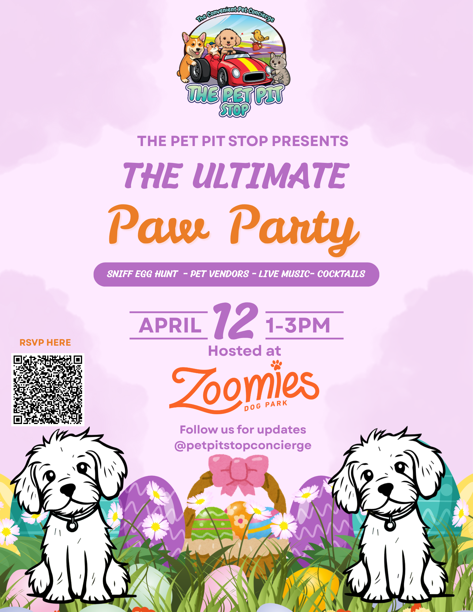 Paw Party with Sniff Egg Hunt at Zoomies