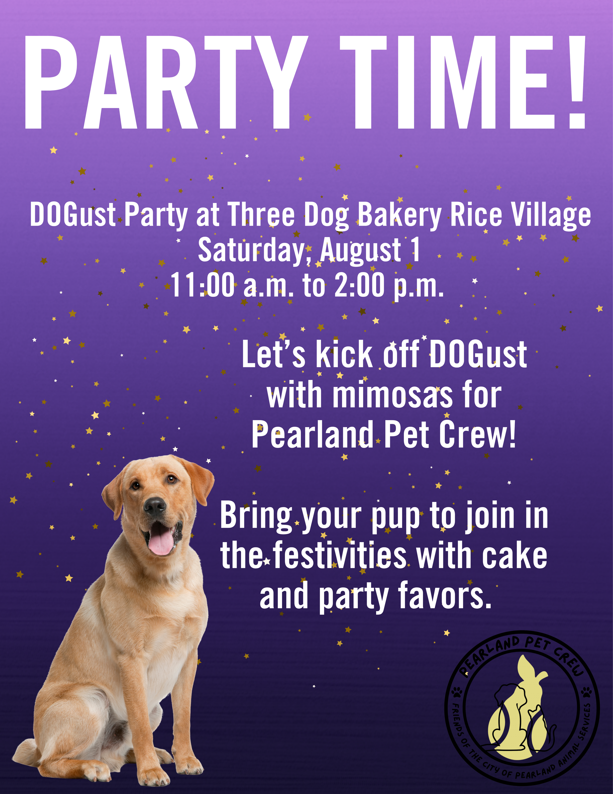 DOGust Party in Rice Village with Pearland Pet Crew