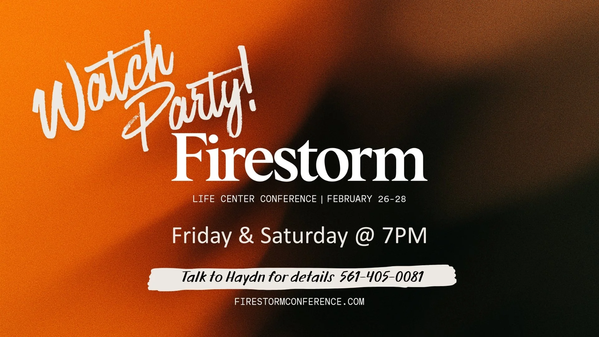 Firestorm 2026 Saturday Watch Party
