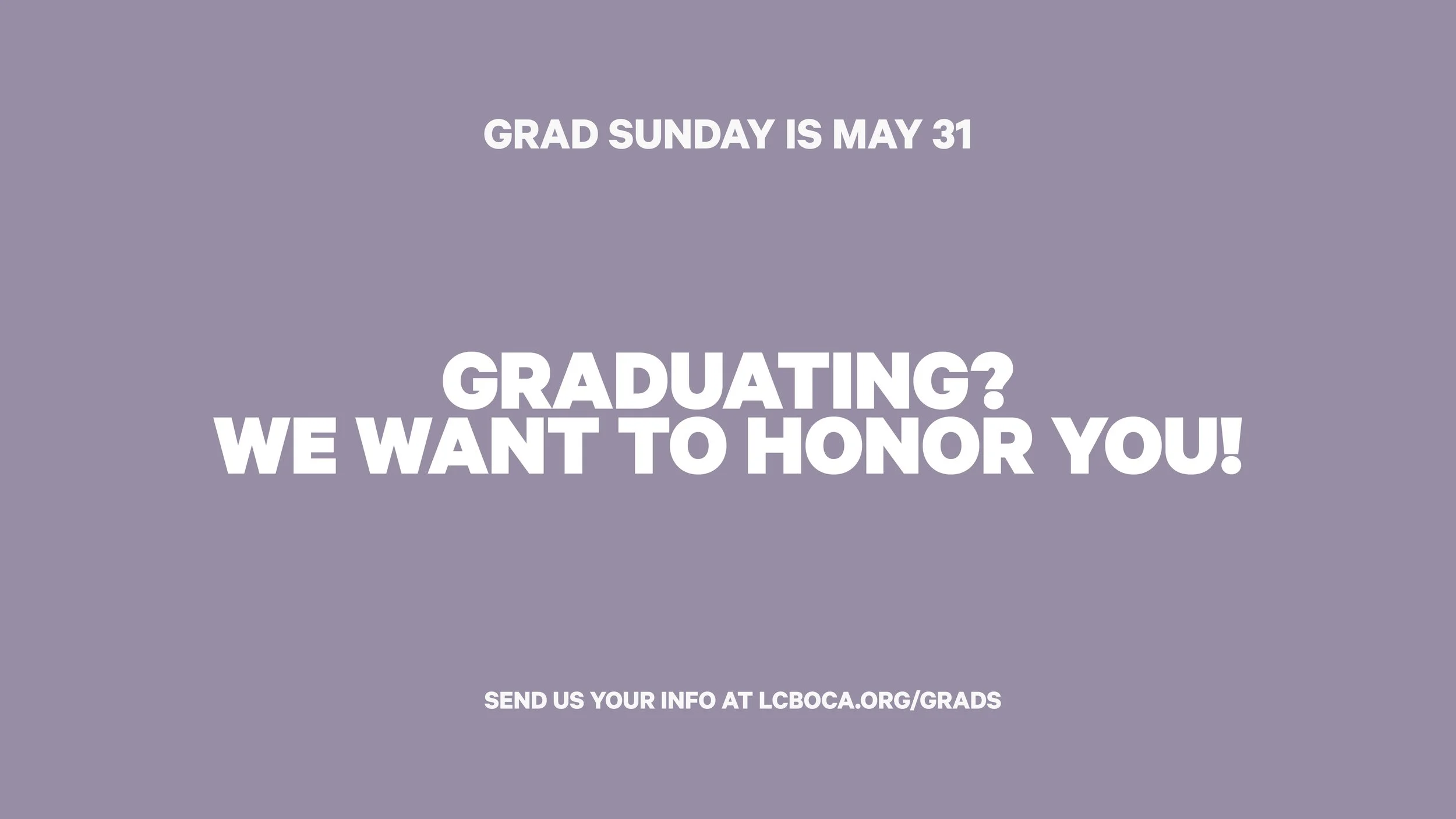 GRAD SUNDAY