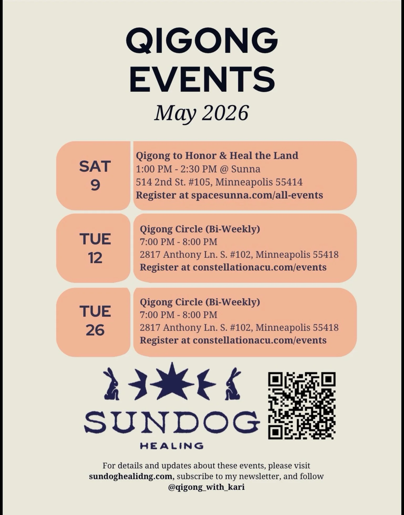 Qigong is for everybody! Come practice with me this month, in person or virtual options ✨ @space_sunna &amp; @constellationclassroom