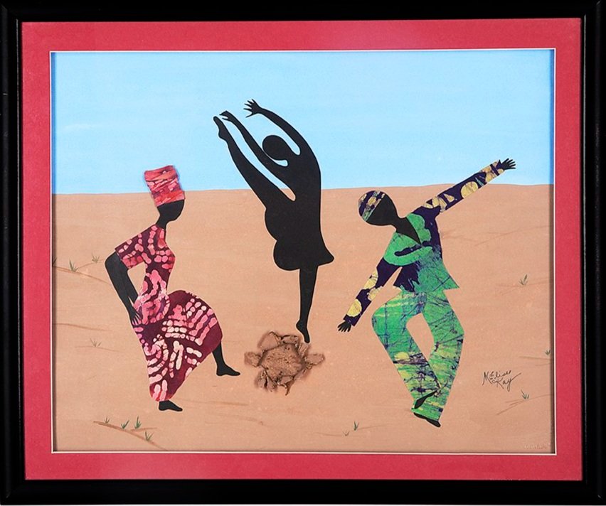 There's a Hole in the Ground and They Dance All Around; Honoring Gaia, 2009
Collage, Gouache, on Paper
18 x 24