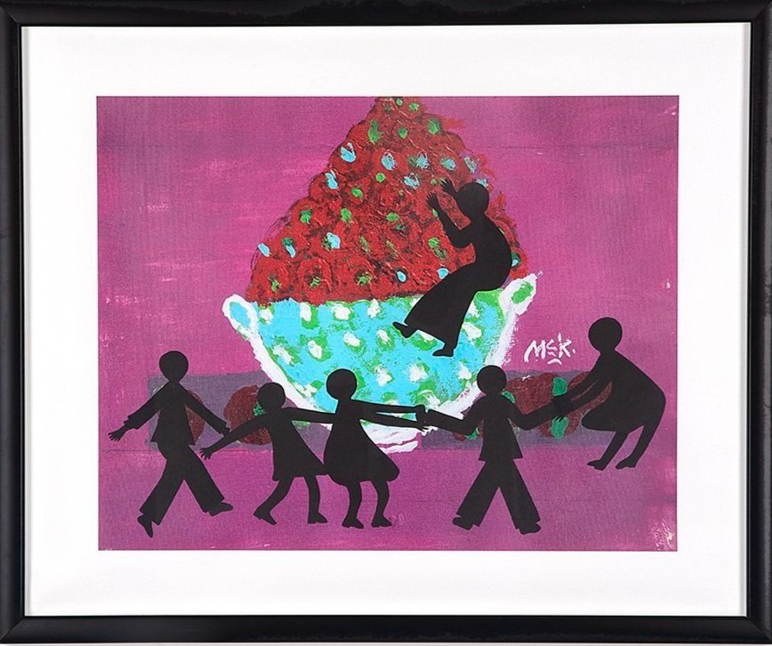 Cherries Jubilee, 2021
Collage, Digital Print of Ogese T. McKay Painting, on Canvas
16 x 26