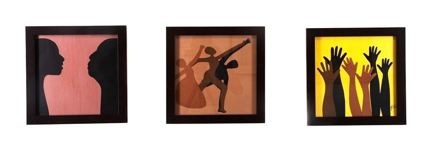 Freedom, 2023
Mixed Media, Collage Triptych
14 1/4 x 14 1/4
CMCArts Permananent Collection