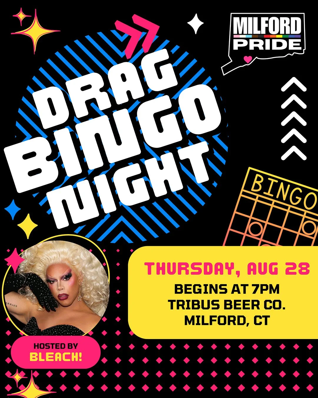 Milford Pride Drag Bingo Night - August 2025