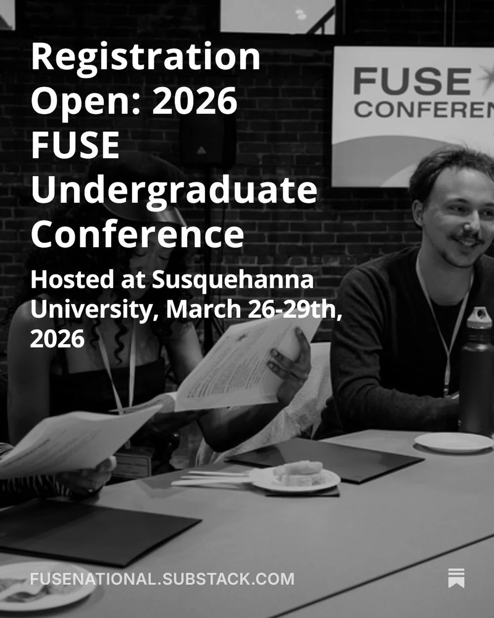 New post up on Substack, with more information about how to register for (and what to expect at) the 2026 FUSE: Society for Student Editors Conference! 

We hope to see you in Selinsgrove March 26-29. 

Link to register (and read our newsletter) in b