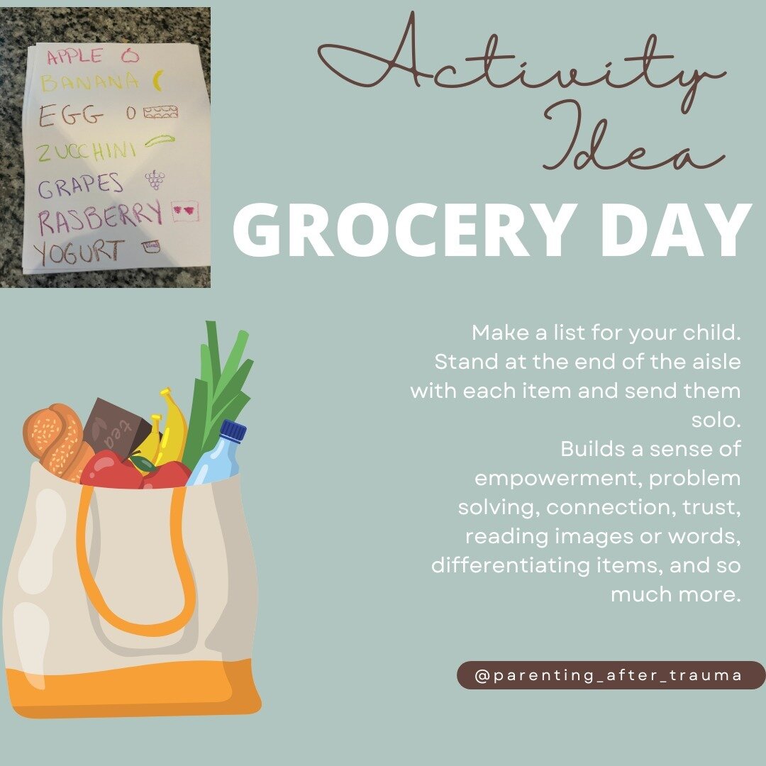 Activity idea: My children's constant request now: &quot;where is my list.&quot; Originally a way to get shopping done when leaving the kids behind was not an option. Now bringing them is fun for all of us (most of the time... not always of course). 