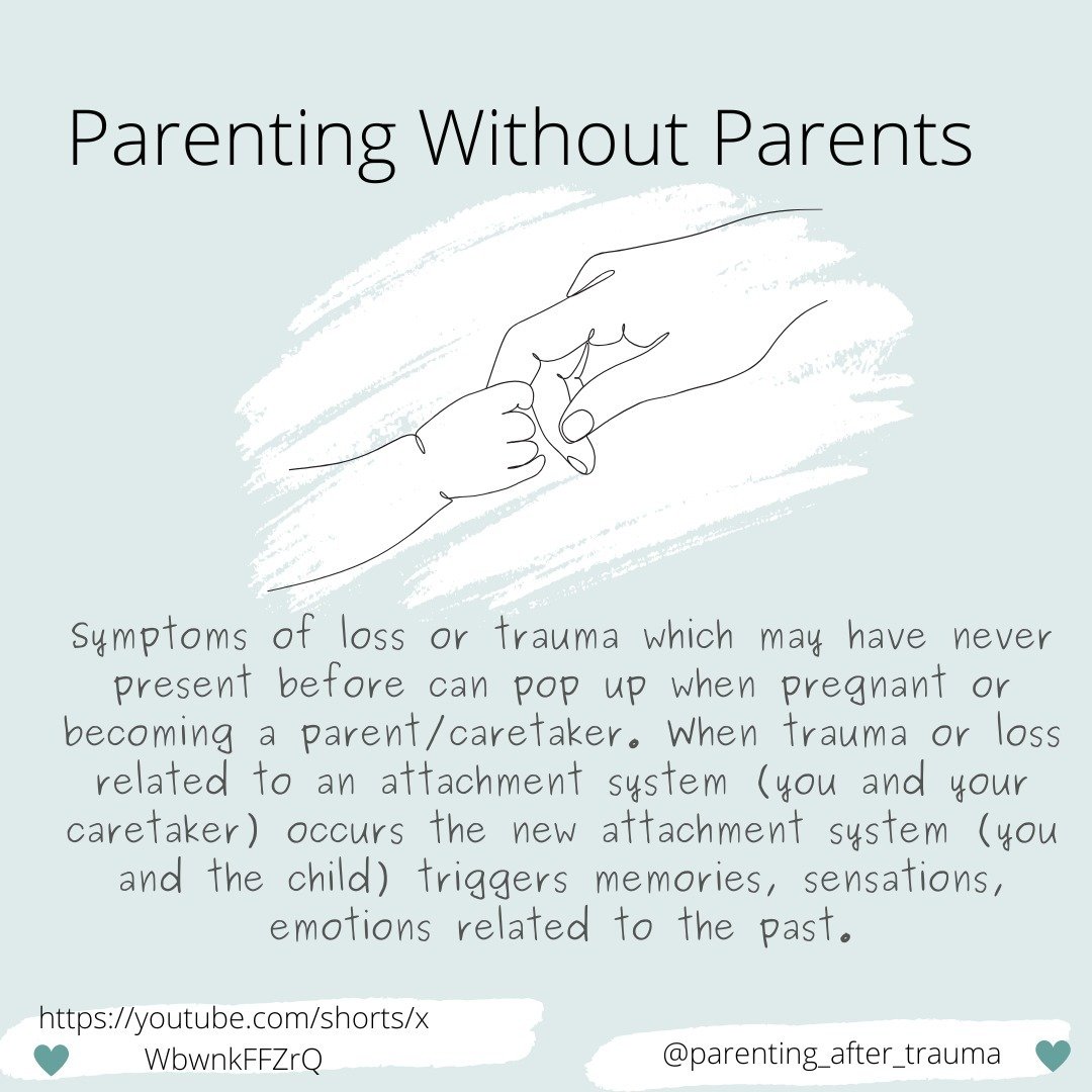 Many adults who survived childhood trauma enter therapy in the perinatal period or after becoming a parent. Parents who experiences abuse, traumatic losses, neglect, and other attachment difficulties. This is often because once a parent the attachmen
