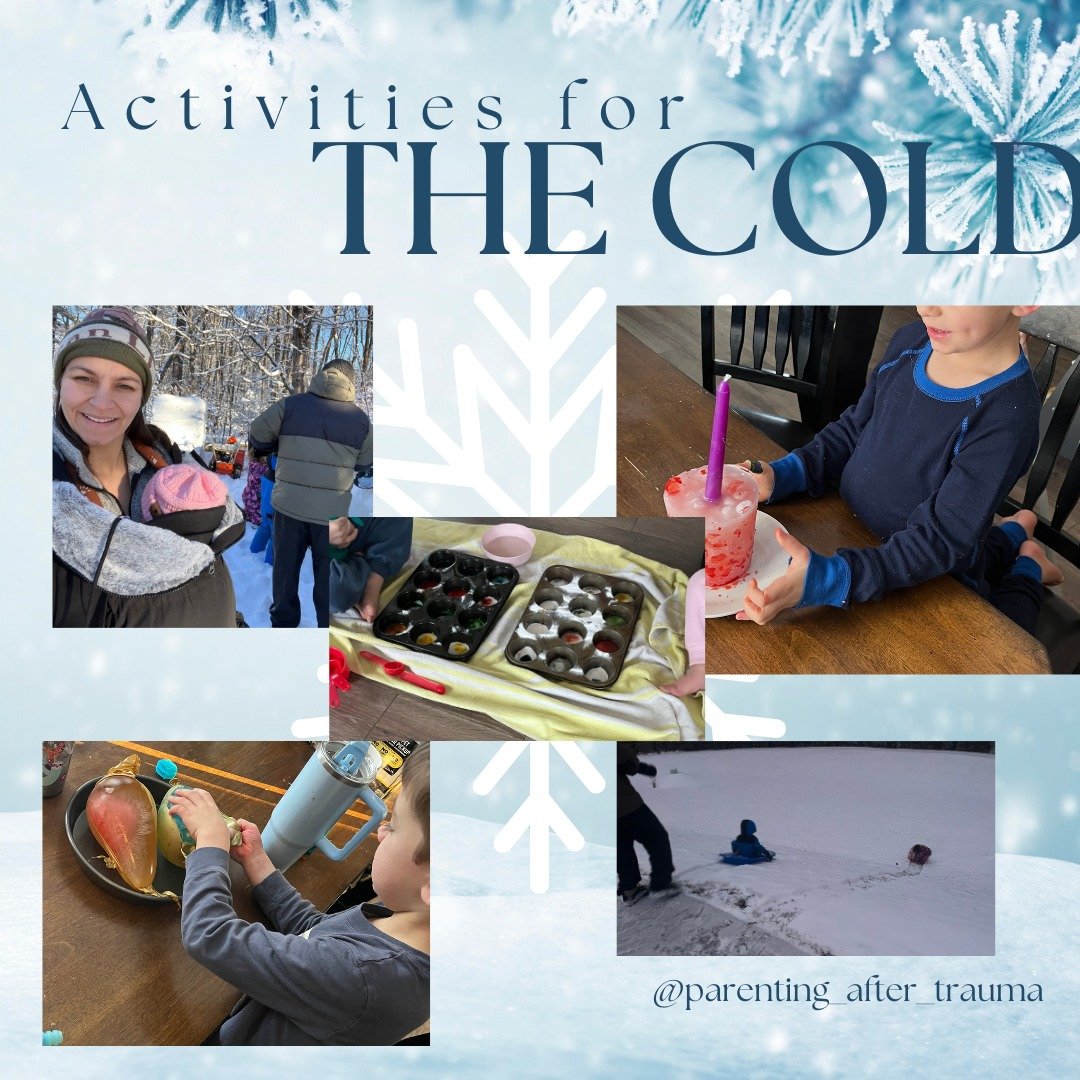 Ice balloons, ice candles , painting with snow and food dye, investing in the right gear to make outdoor fun no matter the temps or age. Cold shouldnt stop the fun!
Ice balloons: water inside balloons. Optional coloring or glow sticks. Freeze differe