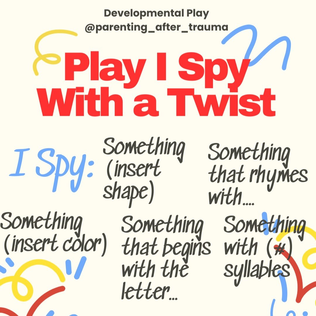 Fun and easy play that also supports development! 
#play #development #parentingaftertrauma #learningnewskills