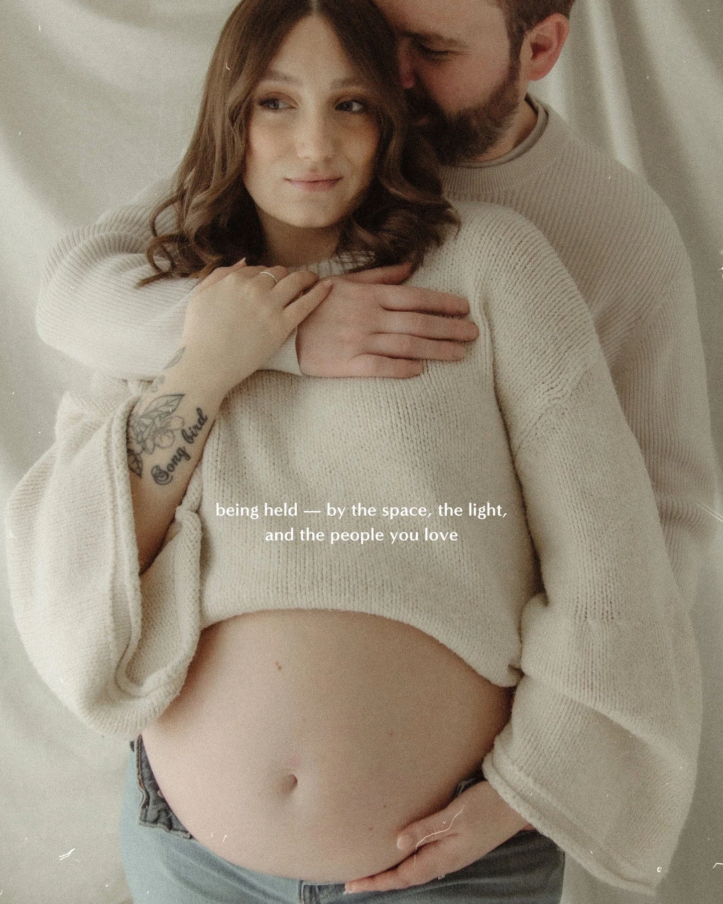 A maternity session isn&rsquo;t about performing for the camera.
It&rsquo;s about being held &mdash; by the space, the light, and the people you love &mdash; in a season that asks for gentleness.

In my calm Oxfordshire photography studio, maternity 
