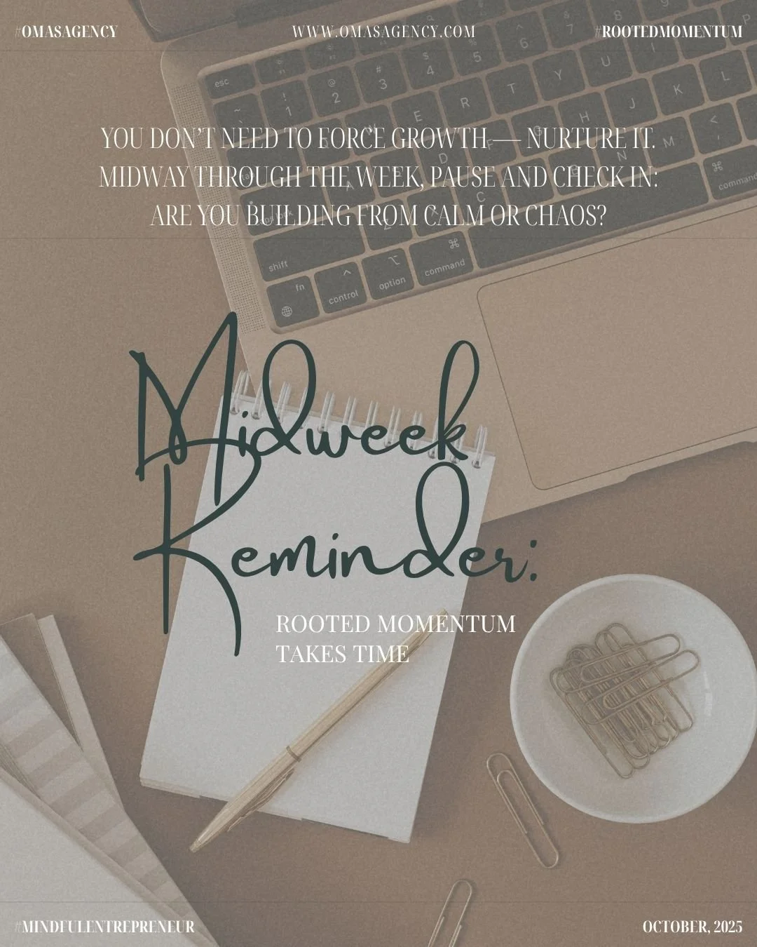 In this week&rsquo;s Rooted Momentum series, we&rsquo;re focusing on grounded growth &mdash; the kind that doesn&rsquo;t crumble under pressure.

If your week has felt rushed, here&rsquo;s your gentle reminder: steady progress is still progress. The 